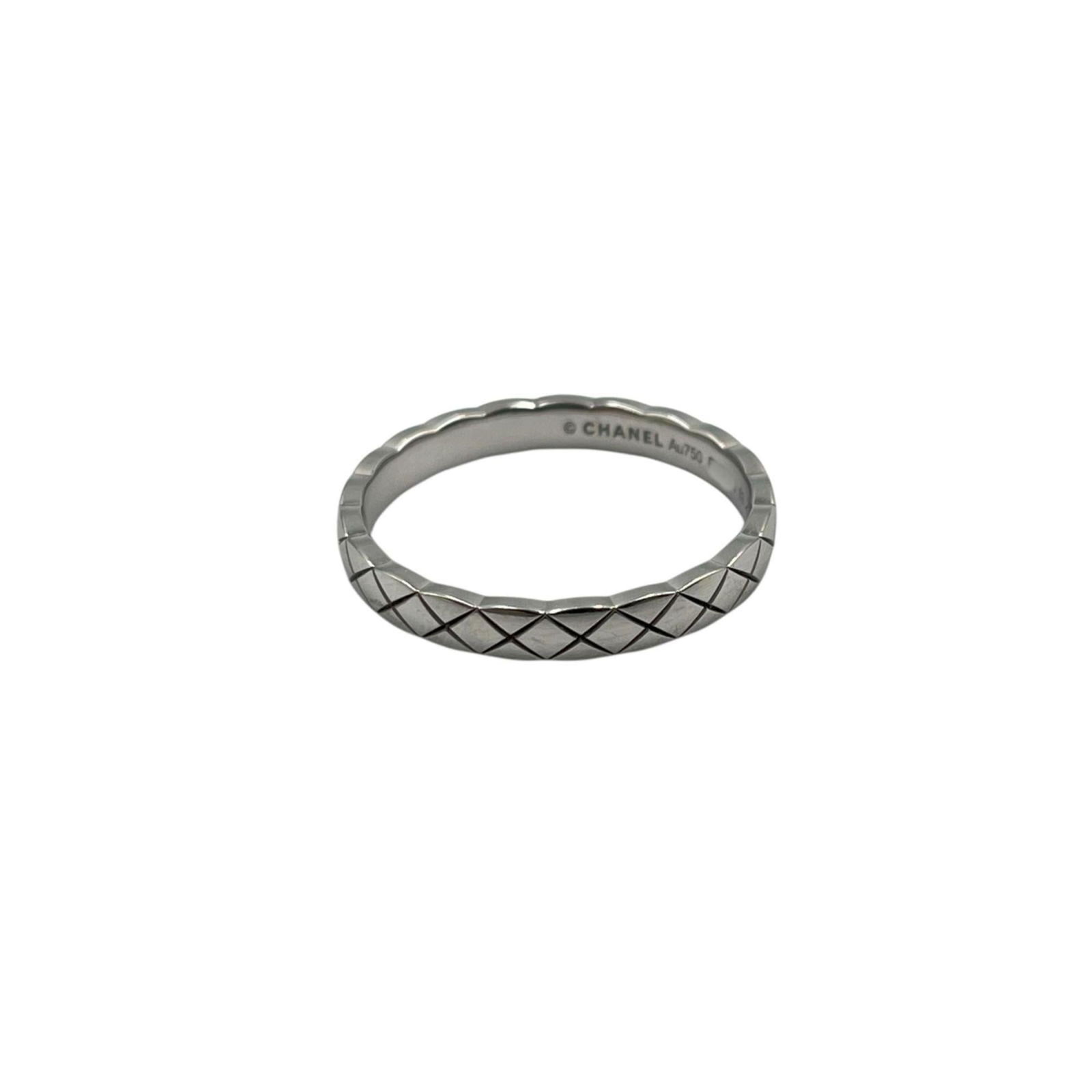 (18K) Chanel Band Ring White Gold: (18K) Chanel Band Ring White Gold This listing features (18K) Chanel Band Ring White Gold. Item specifics are provided below. Item Specifics: Brand: Chanel Type: Band Ring Gender: Men Color: White Mat