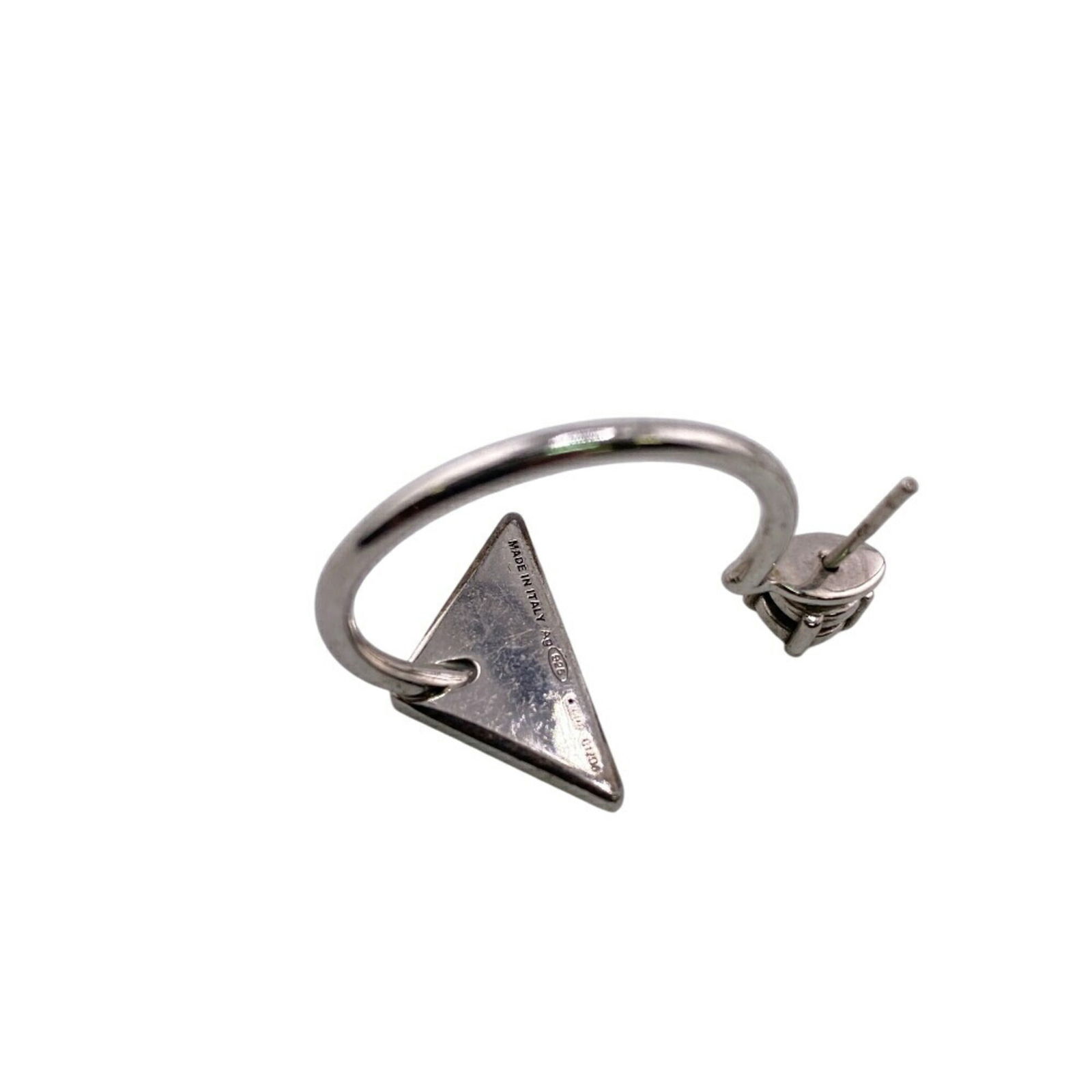 Silver Prada Stud Earrings - 7