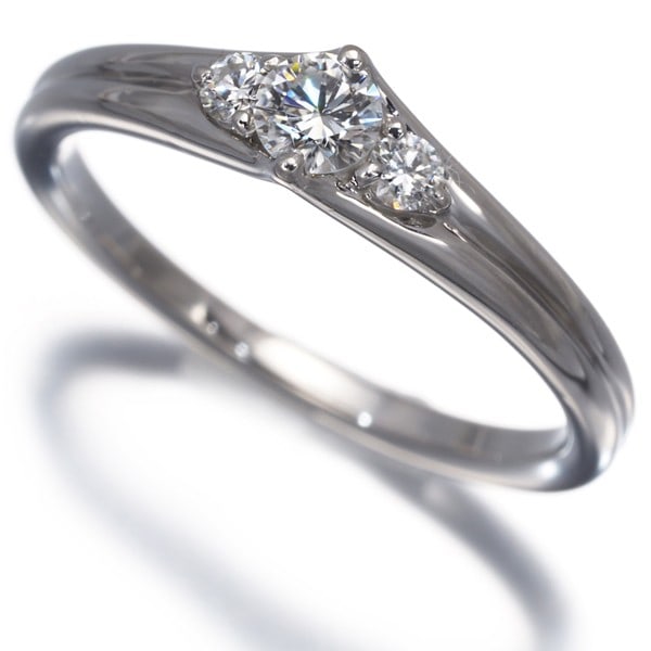 Platinum Star Jewelry Ring Diamond 0.15Ct/ 0.07Ct Us5.75-6 950 (1 of 5)