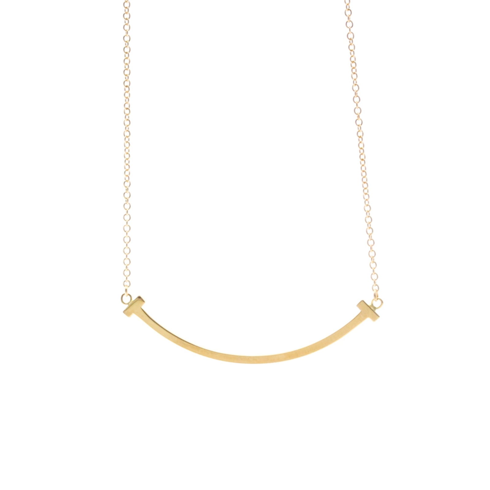 Women Fashion Pendant Necklace (Pink Gold) - Tiffany T Smile Small Necklace Pink Gold (18K) No (1 of 13)