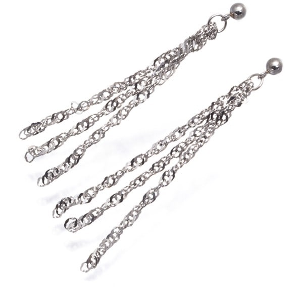 Platinum Drop Chain Earrings 900: Platinum Drop Chain Earrings 900 This listing features Platinum Drop Chain Earrings 900. Item specifics are provided below. Item Specifics: Metal: Platinum Metal Purity: 900 Type: Earrings Main