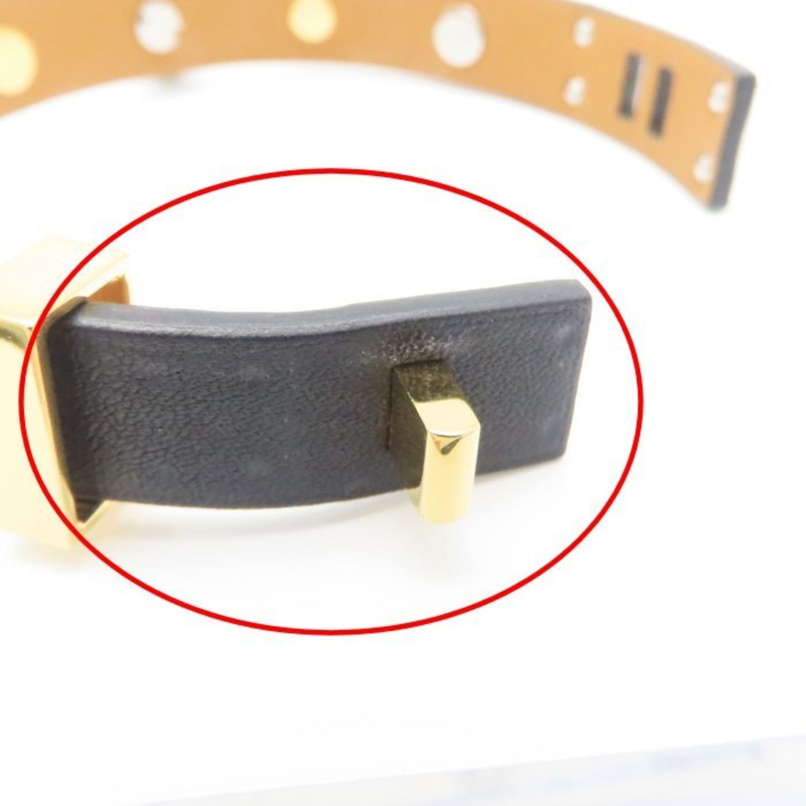 Leather - Hermes Bangle Brass - 8