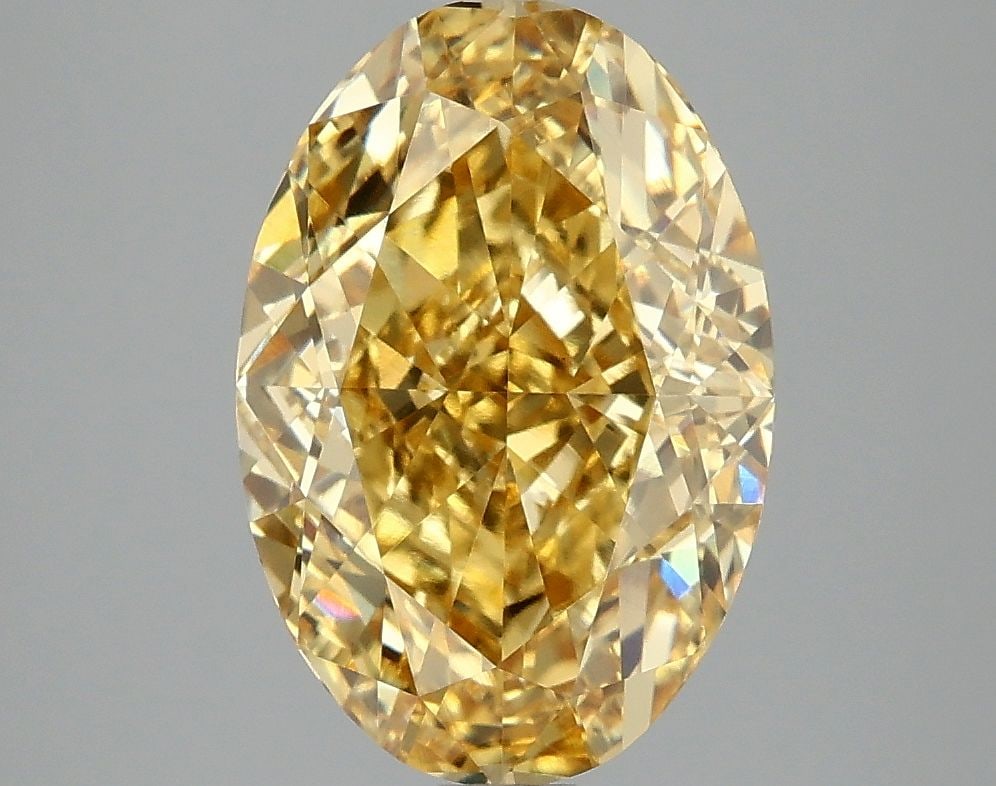 Loose Lab Diamond - IGI Oval 4.05ct Fancy Vivid Yellow VVS2 (1 of 1)