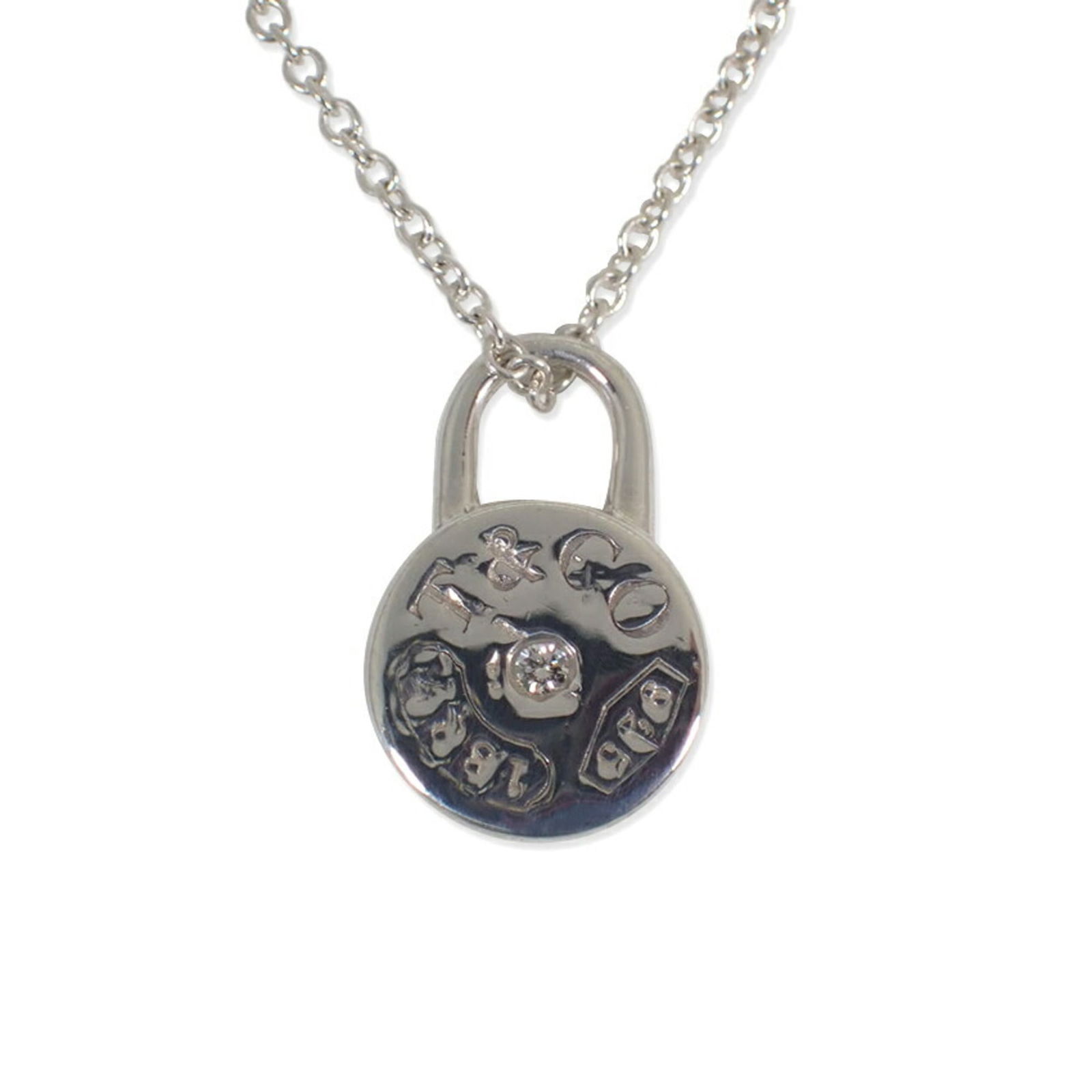 Necklace TIFFANY 925 Diamond 1pc 1837 Round Lock Pendant: Necklace TIFFANY 925 Diamond 1pc 1837 Round Lock Pendant This listing features Necklace TIFFANY 925 Diamond 1pc 1837 Round Lock Pendant. Item specifics are provided below. Item Specifics: Brand: