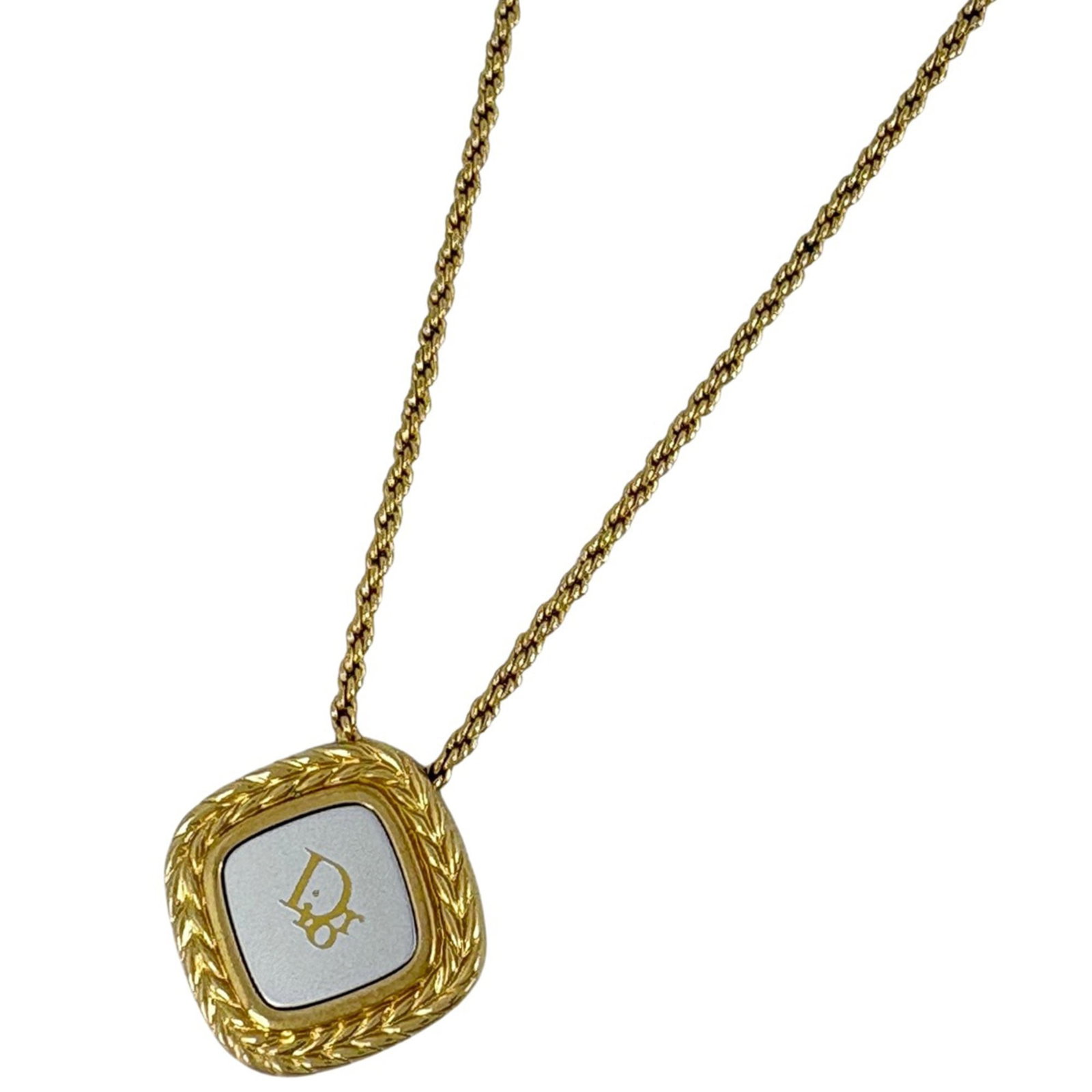 women Christian Dior logo necklace in GP gold for (1 of 4)