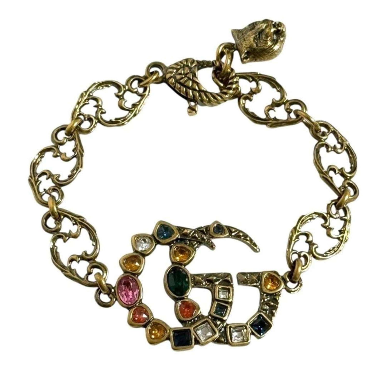 Rhinestone - Gucci Charm Bracelet Metal: Rhinestone - Gucci Charm Bracelet Metal This listing features Rhinestone - Gucci Charm Bracelet Metal. Item specifics are provided below. Item Specifics: Brand: Gucci Type: Charm Bracelet Gender: Wome
