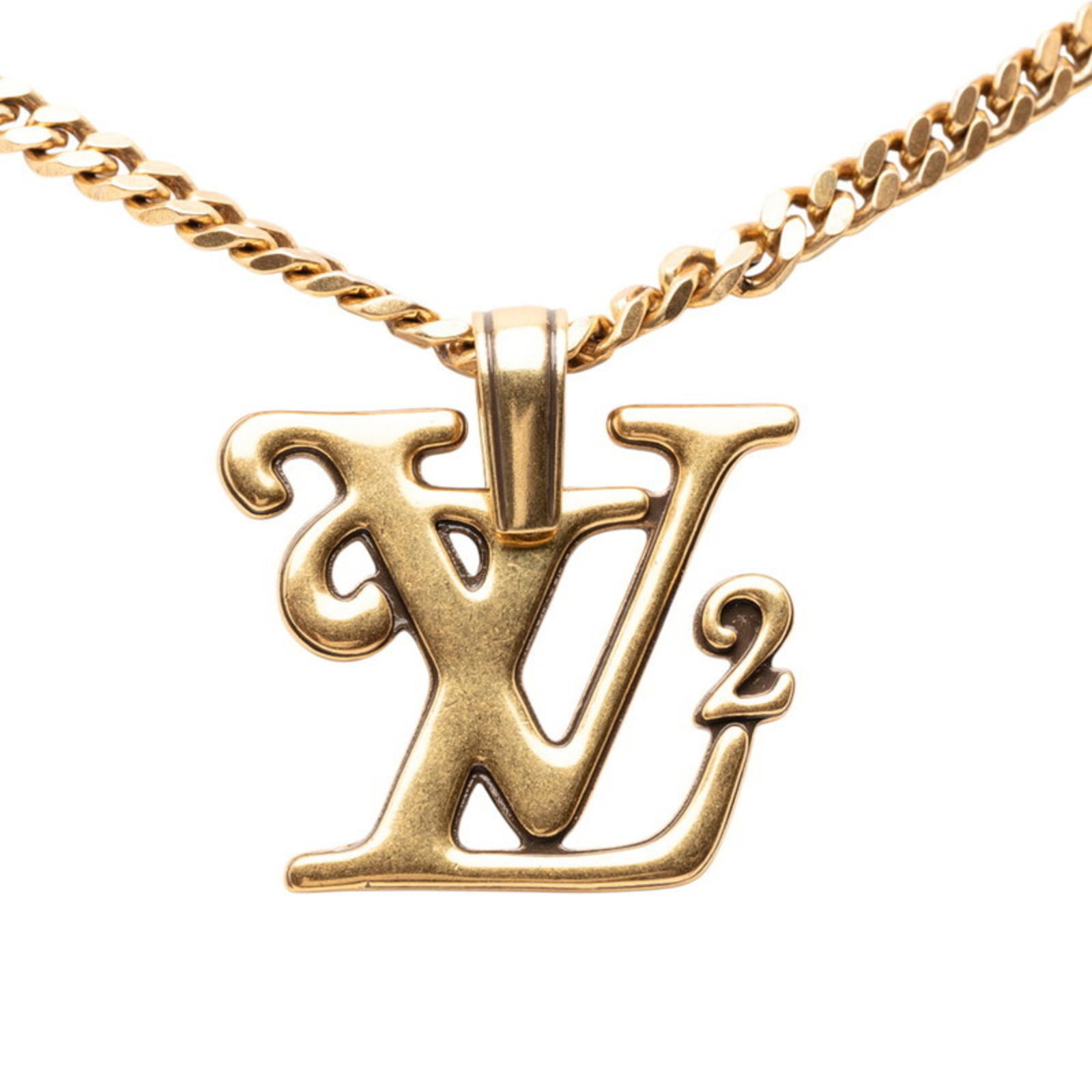 Men's - Louis Vuitton x NIGO Collier Squared LV Chain Pendant Necklace - Gold Plated: Men's - Louis Vuitton x NIGO Collier Squared LV Chain Pendant Necklace - Gold Plated This listing features Men's - Louis Vuitton x NIGO Collier Squared LV Chain Pendant Necklace - Gold Plated. Item sp
