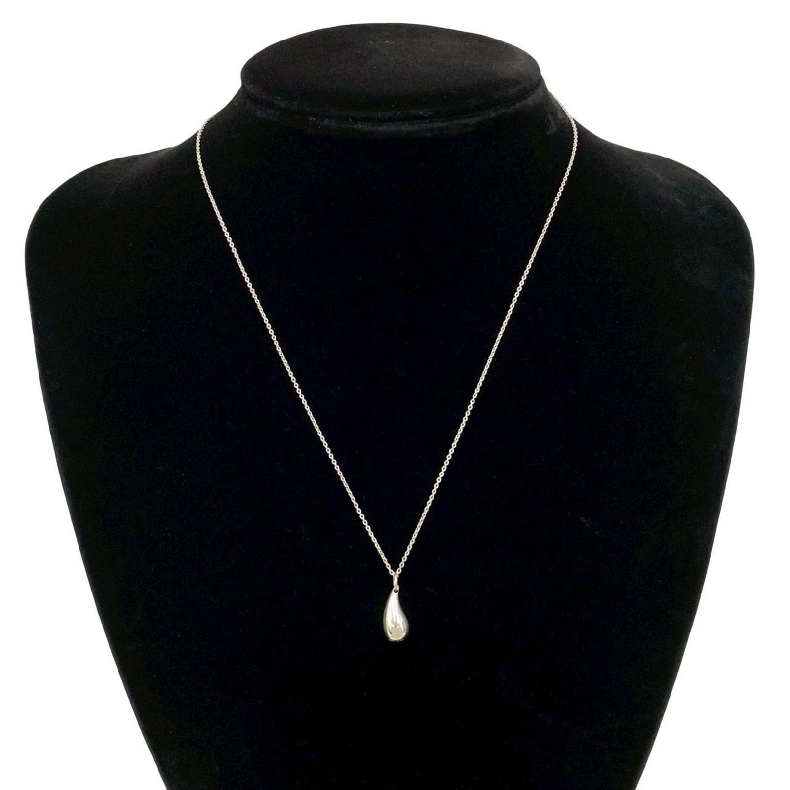 3913c - TIFFANY & Co. Tiffany Teardrop Necklace - 925 Sterling Silver - Pendant - Choker (1 of 4)