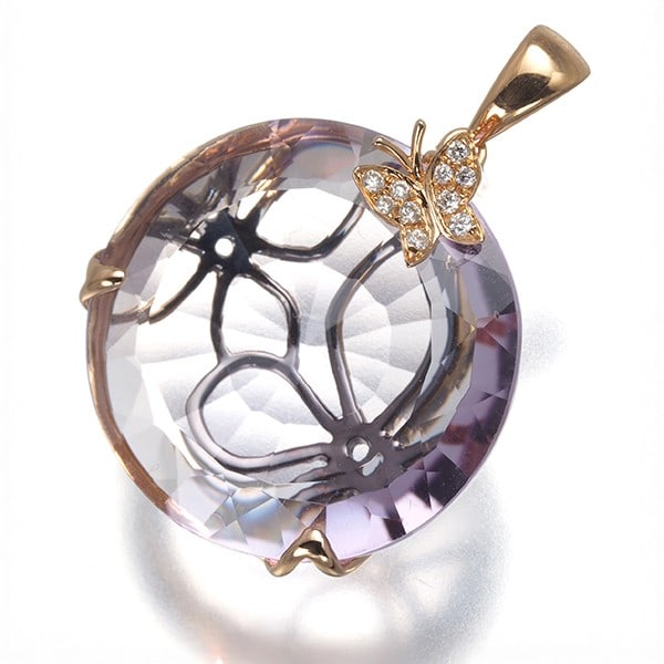 Gold Amethyst Diamond 0.03Ct Flower Butterfly Pendant Rose: Gold Amethyst Diamond 0.03Ct Flower Butterfly Pendant Rose This listing features Gold Amethyst Diamond 0.03Ct Flower Butterfly Pendant Rose. Item specifics are provided below. Item Specifics: Metal: