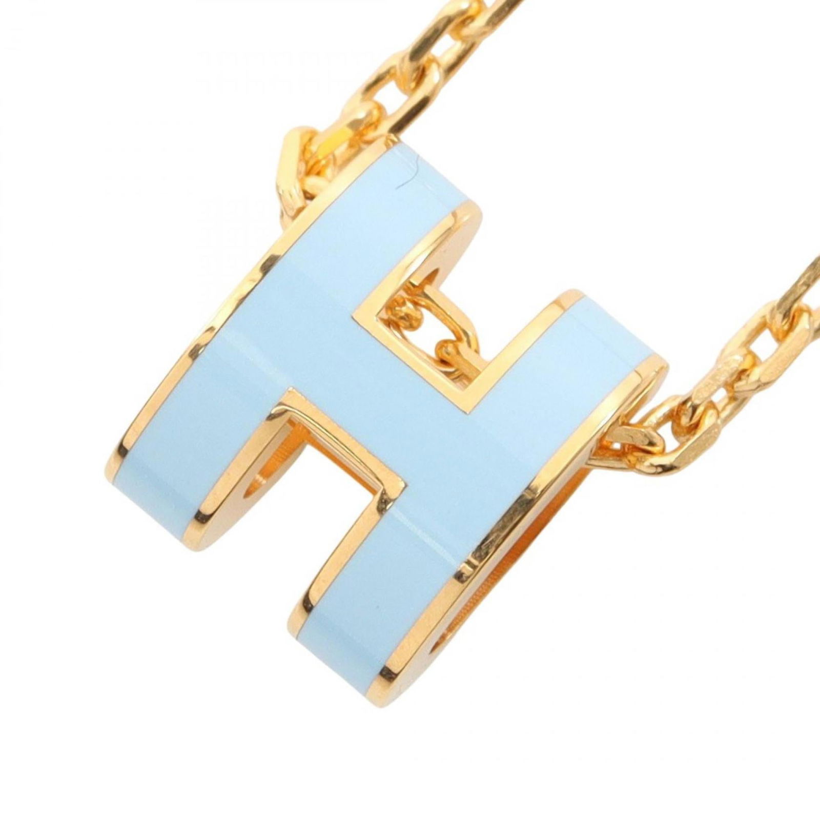 Blue - Hermes Herms MINI POP H Necklace - Gold-Plated - Women's: Blue - Hermes Herms MINI POP H Necklace - Gold-Plated - Women's This listing features Blue - Hermes Herms MINI POP H Necklace - Gold-Plated - Women's. Item specifics are provided below. Item