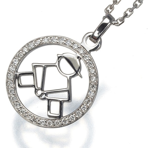 Gold Chaumet Necklace Diamond Accroche Coeur Baby Boy 18K 750 White: Gold Chaumet Necklace Diamond Accroche Coeur Baby Boy 18K 750 White This listing features Gold Chaumet Necklace Diamond Accroche Coeur Baby Boy 18K 750 White. Item specifics are provided below. Item S