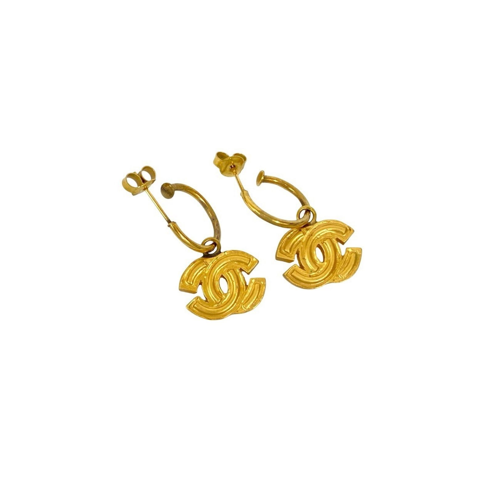 Plating Chanel Stud Earrings Gold - 3