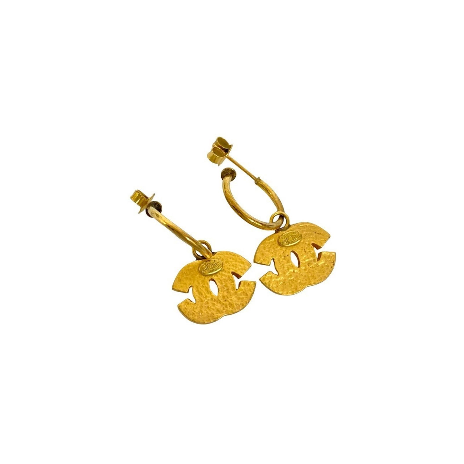 Plating Chanel Stud Earrings Gold - 4