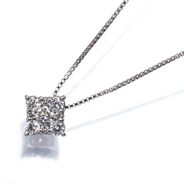 Platinum Vendome Necklace Diamond 0.40Ct 950 850 (1 of 4)
