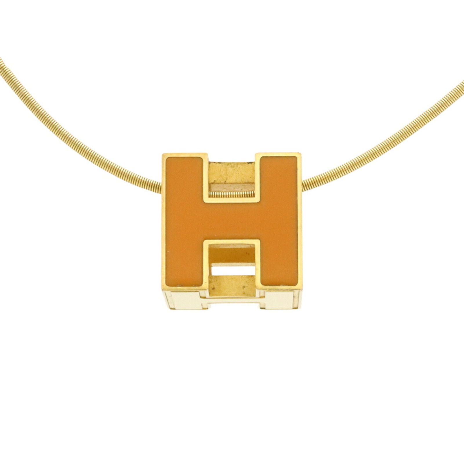 Orange HERMES Herms Carge d'Ache H Cube Necklace Choker Snake Chain: Orange HERMES Herms Carge d'Ache H Cube Necklace Choker Snake Chain This listing features Orange HERMES Herms Carge d'Ache H Cube Necklace Choker Snake Chain. Item specifics are provided below. Item