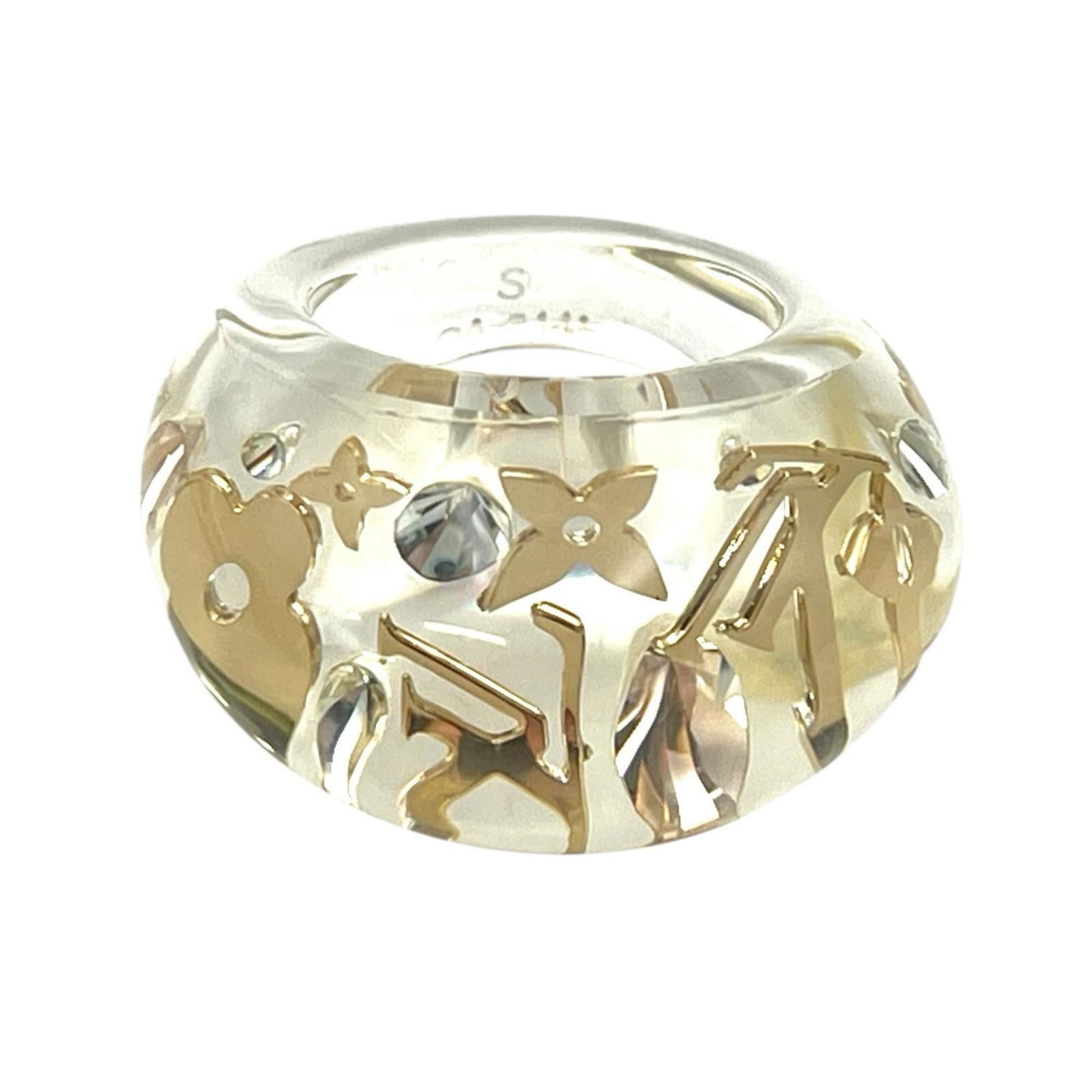 Ring Louis Vuitton Band: Ring Louis Vuitton Band This listing features Ring Louis Vuitton Band. Item specifics are provided below. Item Specifics: Brand: Louis Vuitton Type: Band Ring Gender: Women Color: Clear, Silver Us