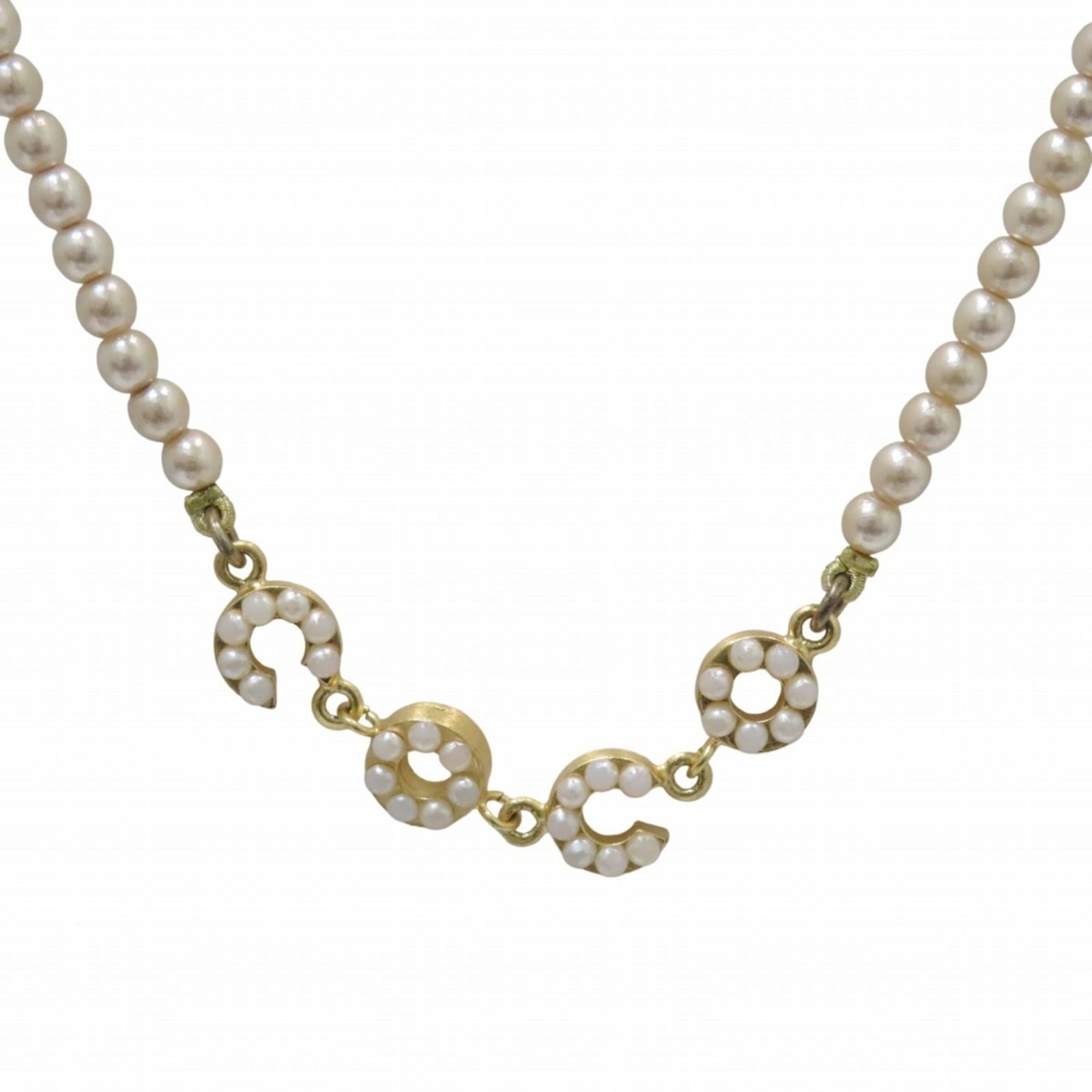 fake pearls - CHANEL necklace - approximately 40cm - GP: fake pearls - CHANEL necklace - approximately 40cm - GP This listing features fake pearls - CHANEL necklace - approximately 40cm - GP. Item specifics are provided below. Item Specifics: Brand: Chanel