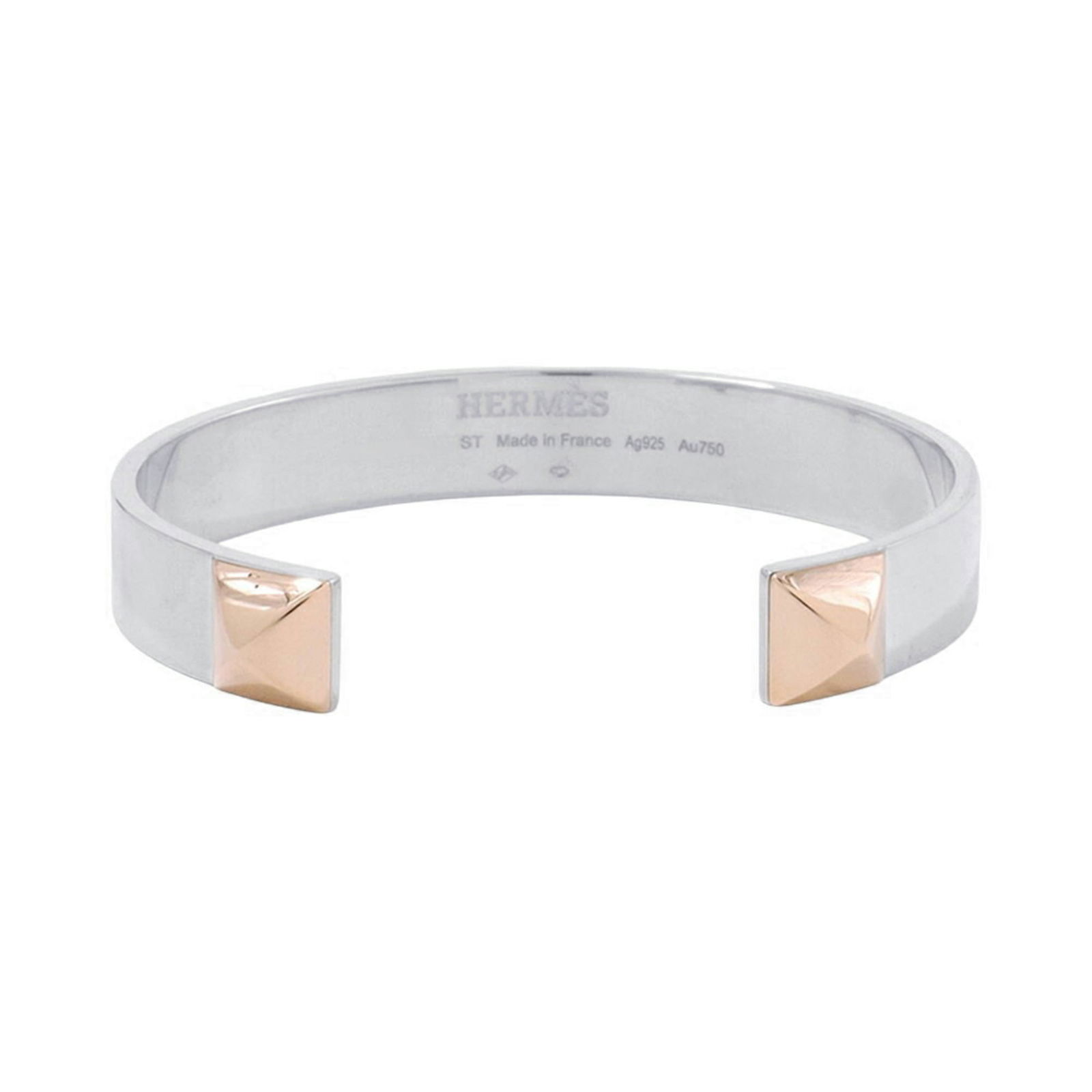 Silver 925 - Hermes Charm Bracelet Pink Gold (18K): Silver 925 - Hermes Charm Bracelet Pink Gold (18K) This listing features Silver 925 - Hermes Charm Bracelet Pink Gold (18K). Item specifics are provided below. Item Specifics: Brand: Hermes Type: