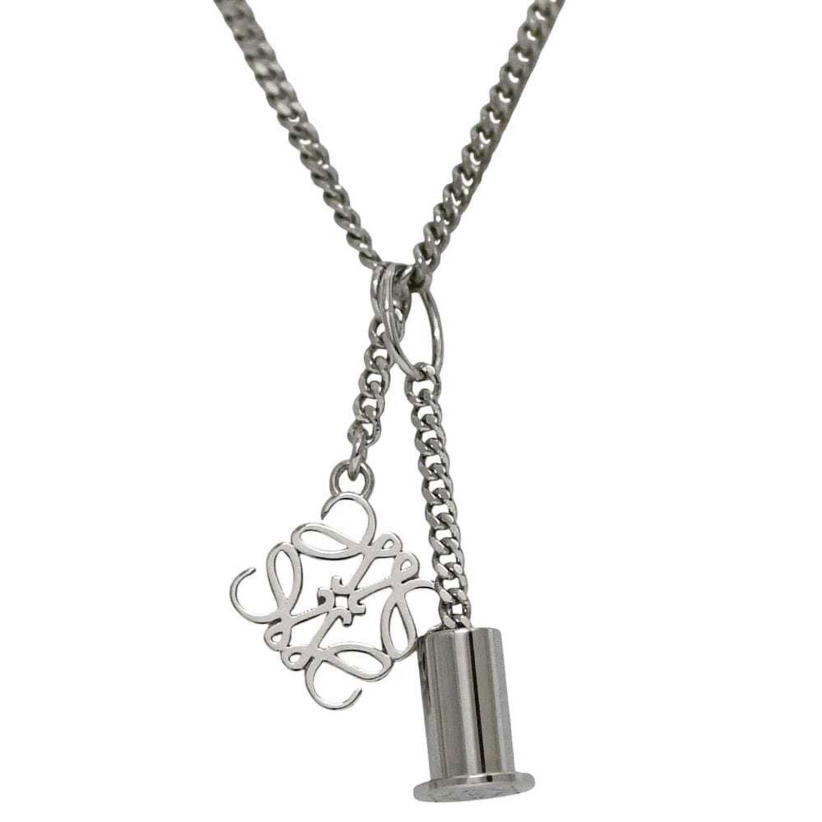 Women LOEWE Personalized Necklace f-24713 Silver Anagram N691420X01 Metal Long with Swing: Women LOEWE Personalized Necklace f-24713 Silver Anagram N691420X01 Metal Long with Swing Adjustable Chain for Men and This listing features Women LOEWE Personalized Necklace f-24713 Silver Anagram N6