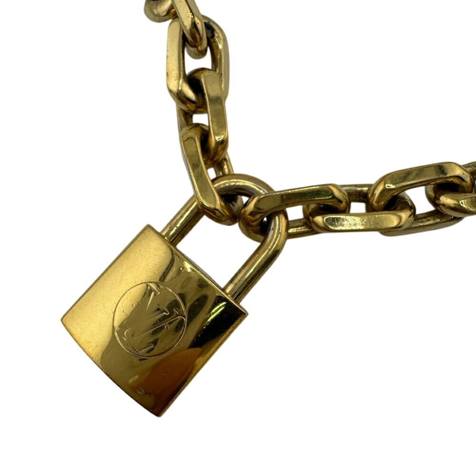 Unisex LOUIS VUITTON MP2993 Collier Chain LV Edge Cadena Necklace Gold (1 of 10)