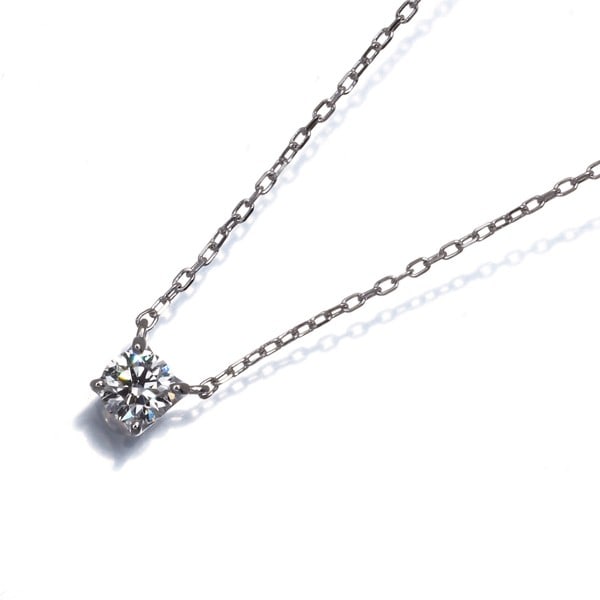 Platinum Vendome Necklace Diamond 0.189Ct Solitaire 950 850 (1 of 4)