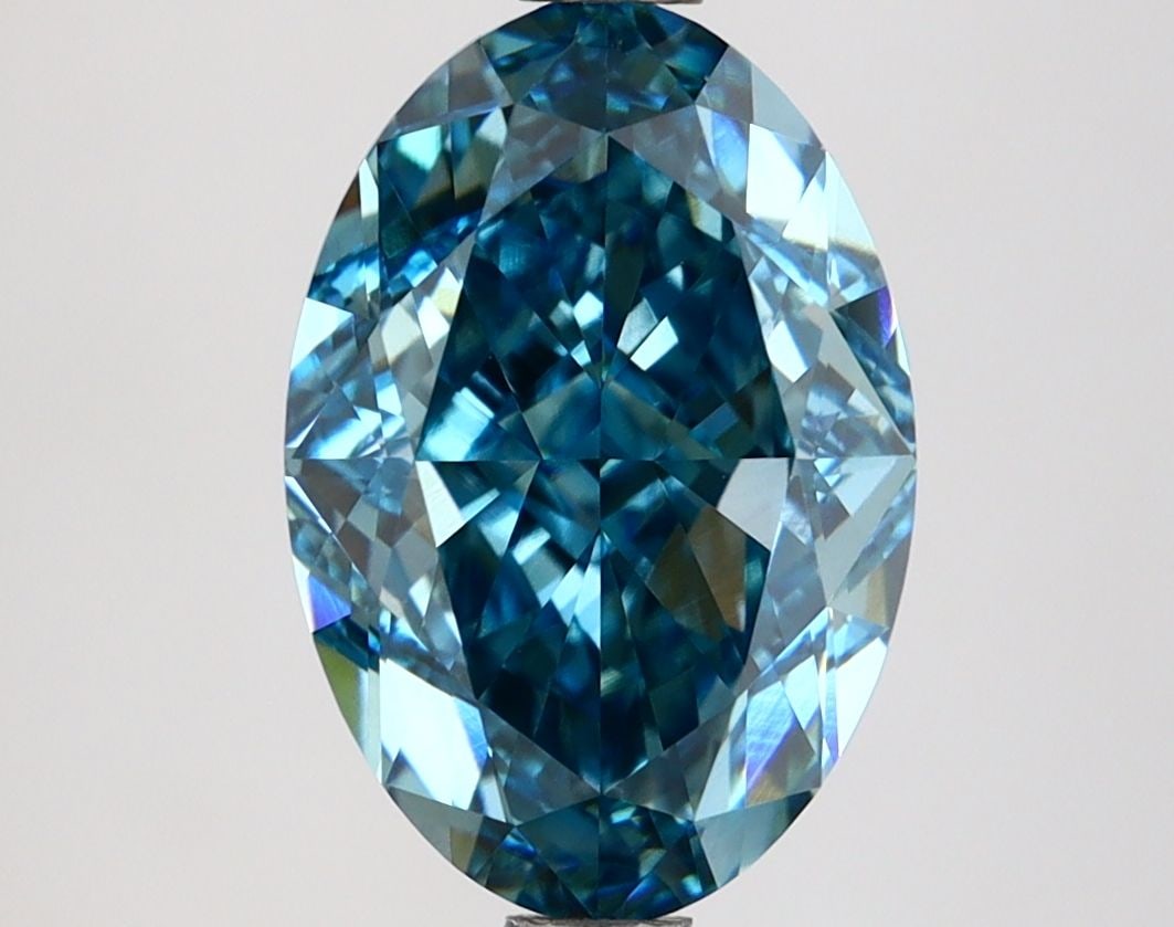 Loose Lab Diamond - IGI Oval 2.92ct Fancy Vivid Blue VVS2 (1 of 1)
