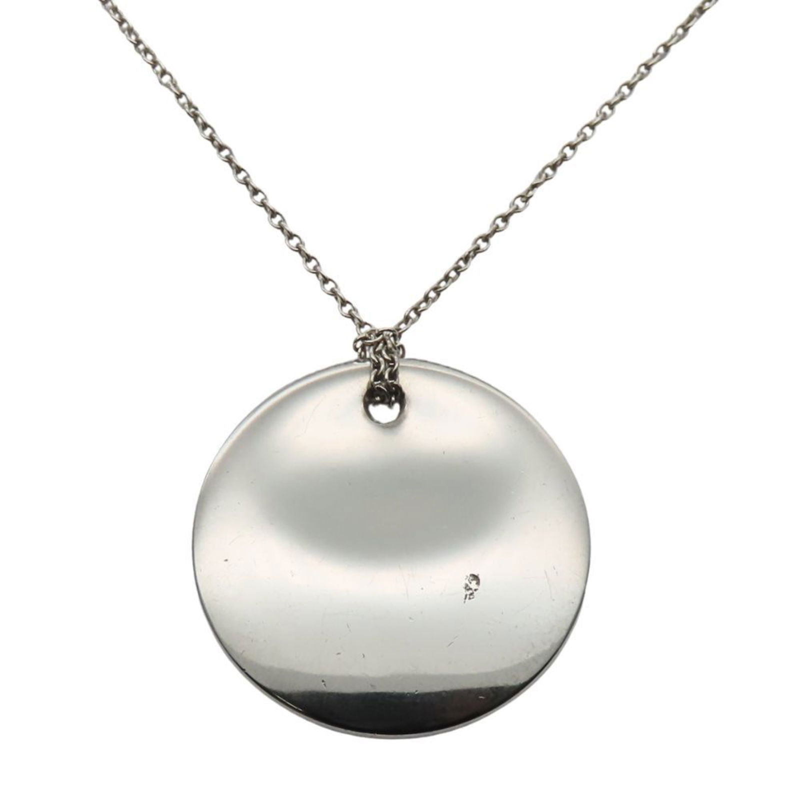 women's. TIFFANY - Tiffany & Co. necklace - round plate - SV925 - approximately 12.4g - silver -: women's. TIFFANY - Tiffany & Co. necklace - round plate - SV925 - approximately 12.4g - silver - Elsa Peretti pendant This listing features women's. TIFFANY - Tiffany & Co. necklace - round plate -