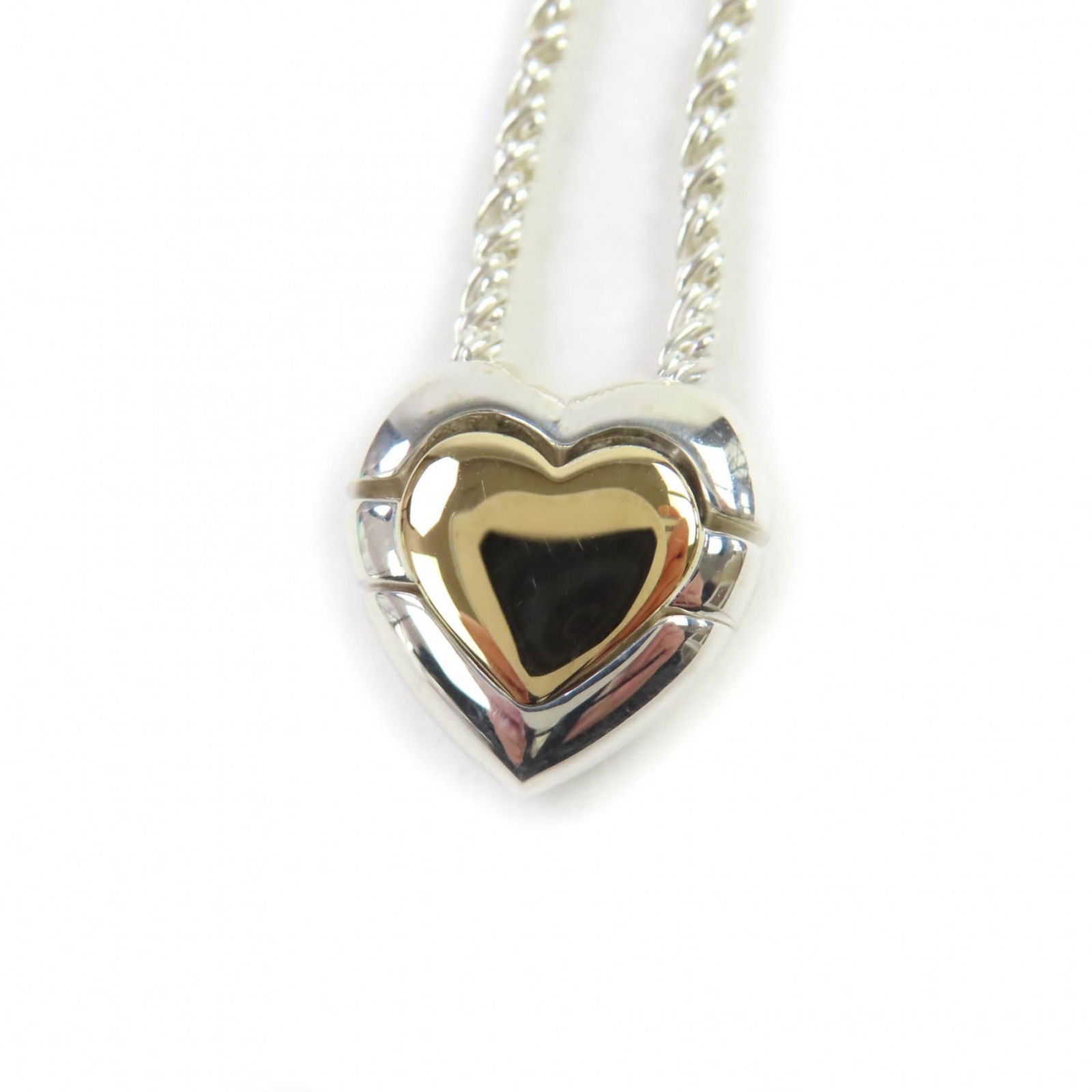 Women's - TIFFANY & Co. 925 750 Heart Puzzle Necklace Pendant in Silver and Gold - Includes Box (1 of 9)