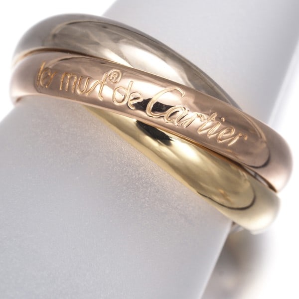 Gold Cartier Ring Trinity 3Color Classic Eu54 18K 750 Yellow White Rose: Gold Cartier Ring Trinity 3Color Classic Eu54 18K 750 Yellow White Rose This listing features Gold Cartier Ring Trinity 3Color Classic Eu54 18K 750 Yellow White Rose. Item specifics are provided