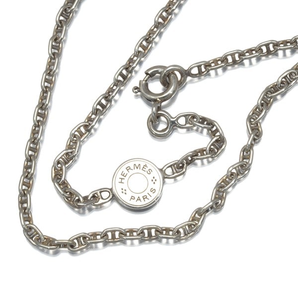 Silver Hermes Chain Necklace Chaine D'Ancre Ttpm 40Cm 925 Sterling: Silver Hermes Chain Necklace Chaine D'Ancre Ttpm 40Cm 925 Sterling This listing features Silver Hermes Chain Necklace Chaine D'Ancre Ttpm 40Cm 925 Sterling. Item specifics are provided below. Item Spe
