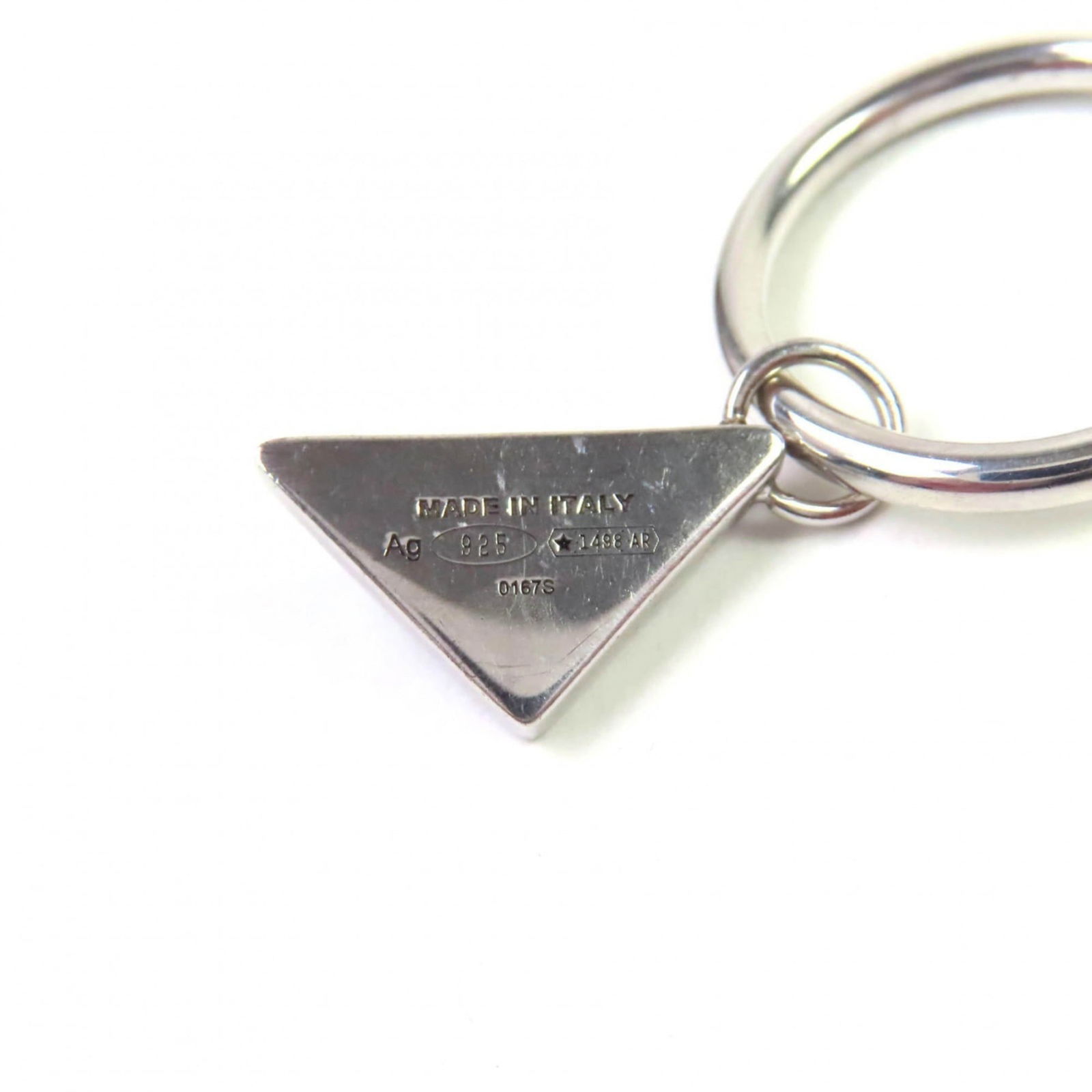 925 Prada Stud Earrings Silver - 6