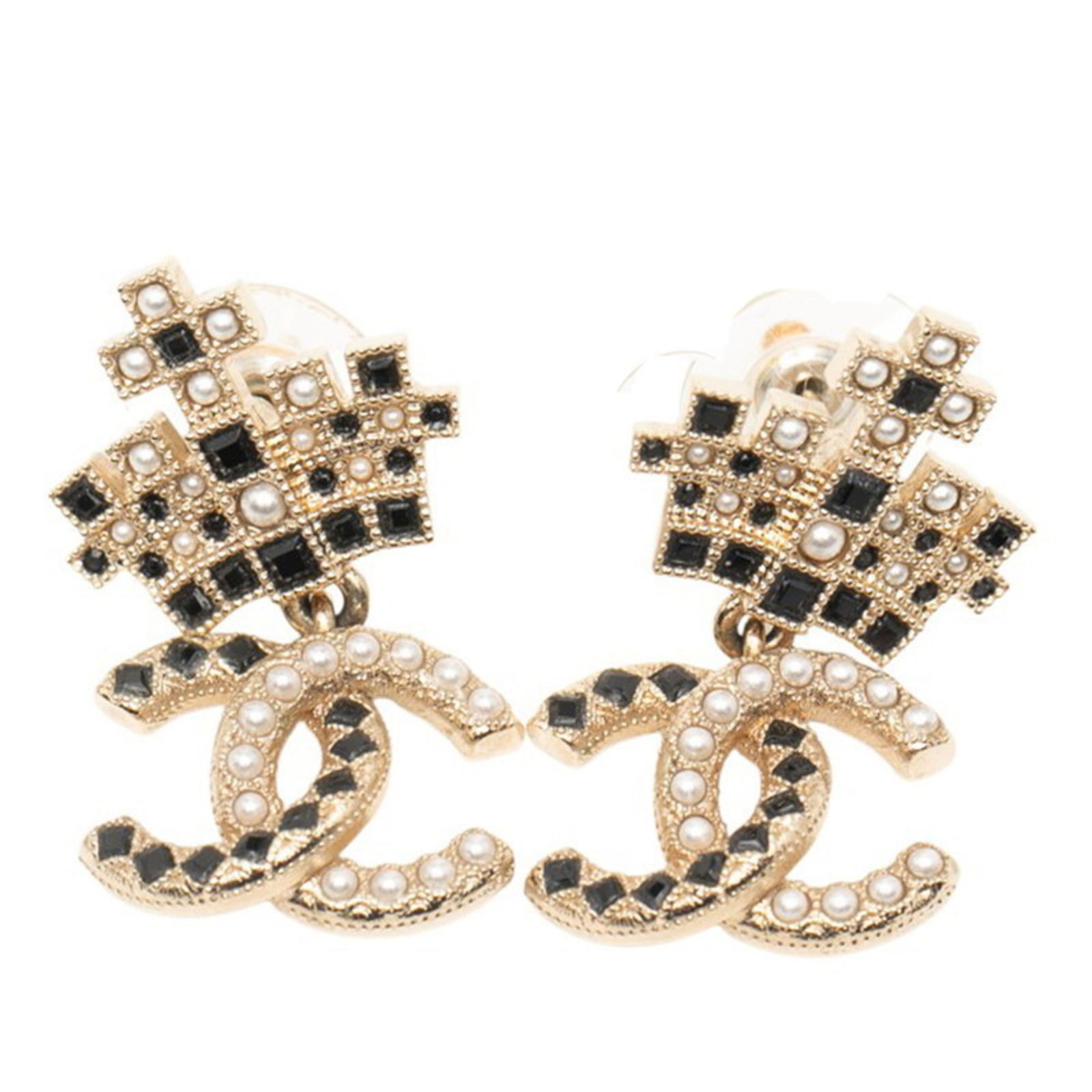 Women's - CHANEL Coco Mark Pearl Rhinestone Crown Earrings - Gold Plated: Women's - CHANEL Coco Mark Pearl Rhinestone Crown Earrings - Gold Plated This listing features Women's - CHANEL Coco Mark Pearl Rhinestone Crown Earrings - Gold Plated. Item specifics are provided