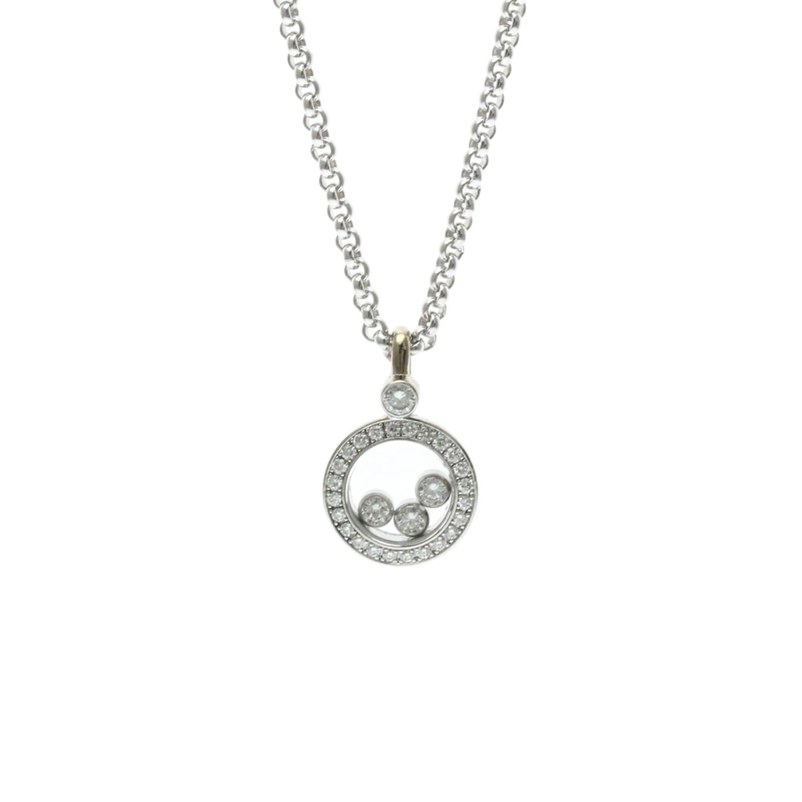 Men Fashion Pendant Necklace (Silver) - Chopard Happy Diamond Necklace 79/ 3957 White Gold (18K): Men Fashion Pendant Necklace (Silver) - Chopard Happy Diamond Necklace 79/ 3957 White Gold (18K) Diamond Women This listing features Men Fashion Pendant Necklace (Silver) - Chopard Happy Diamond Neckl