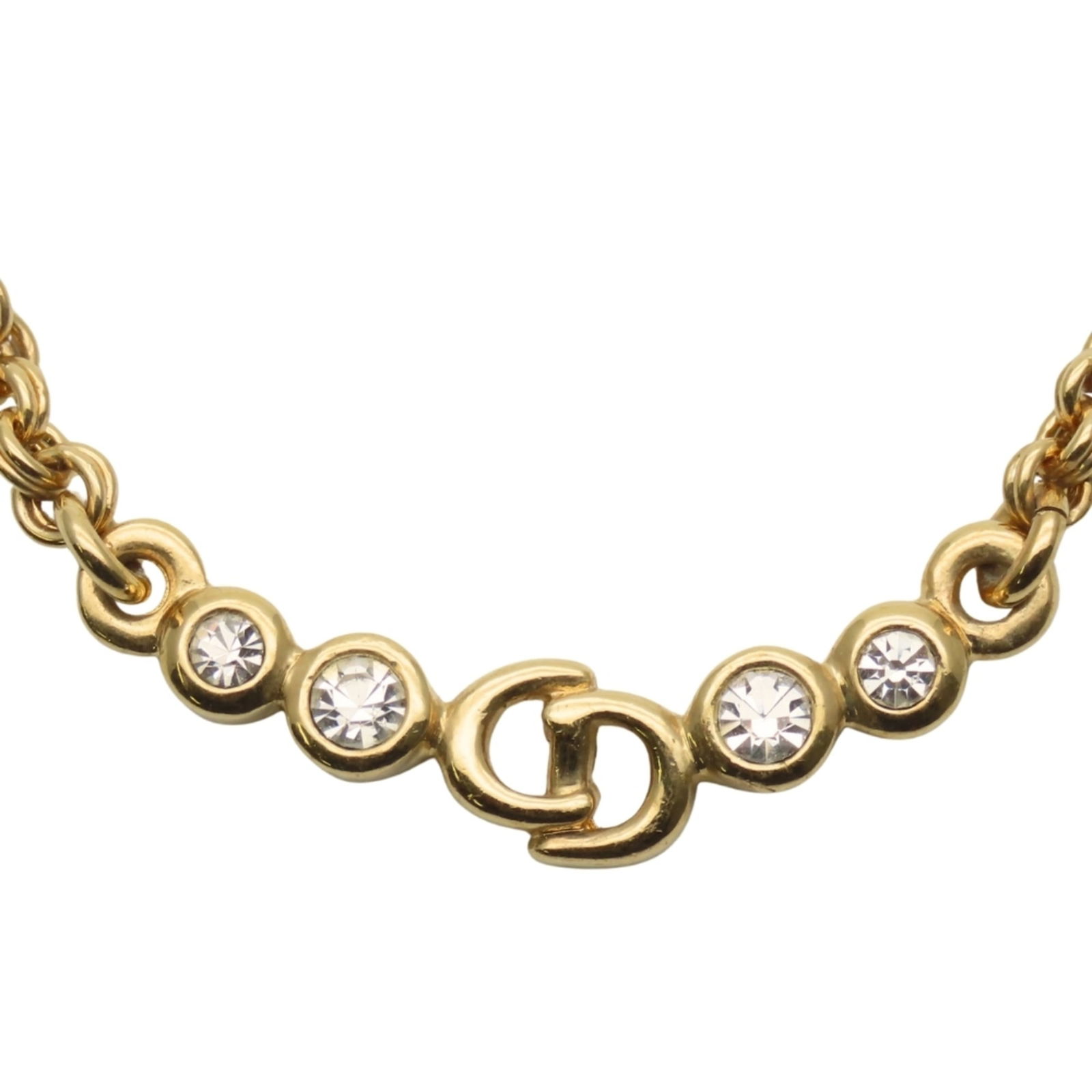 Women's. Christian Dior CD logo metal necklace with rhinestones and gold-plated GP.: Women's. Christian Dior CD logo metal necklace with rhinestones and gold-plated GP. This listing features Women's. Christian Dior CD logo metal necklace with rhinestones and gold-plated GP.. Item