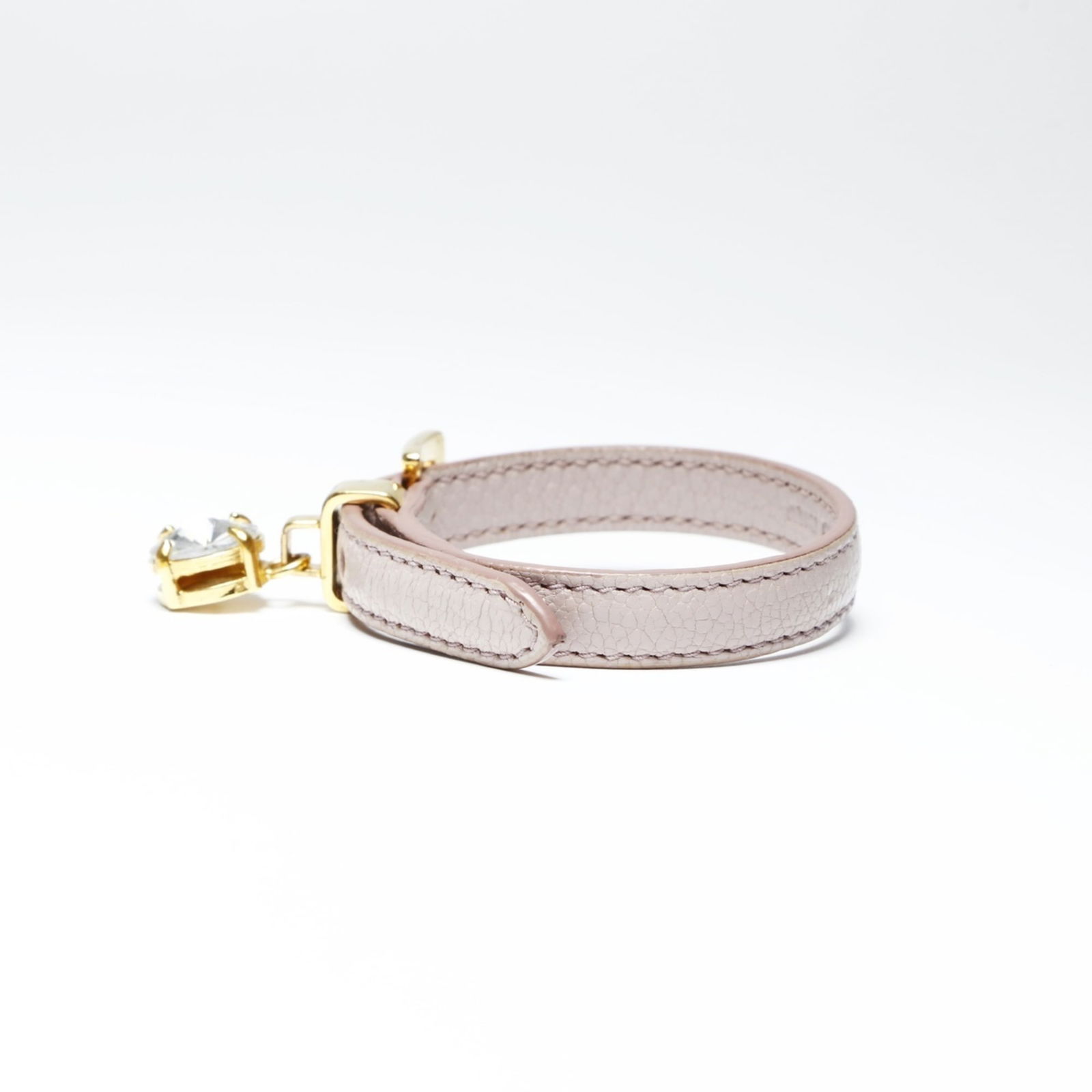 Leather Miu Charm Bracelet - 5