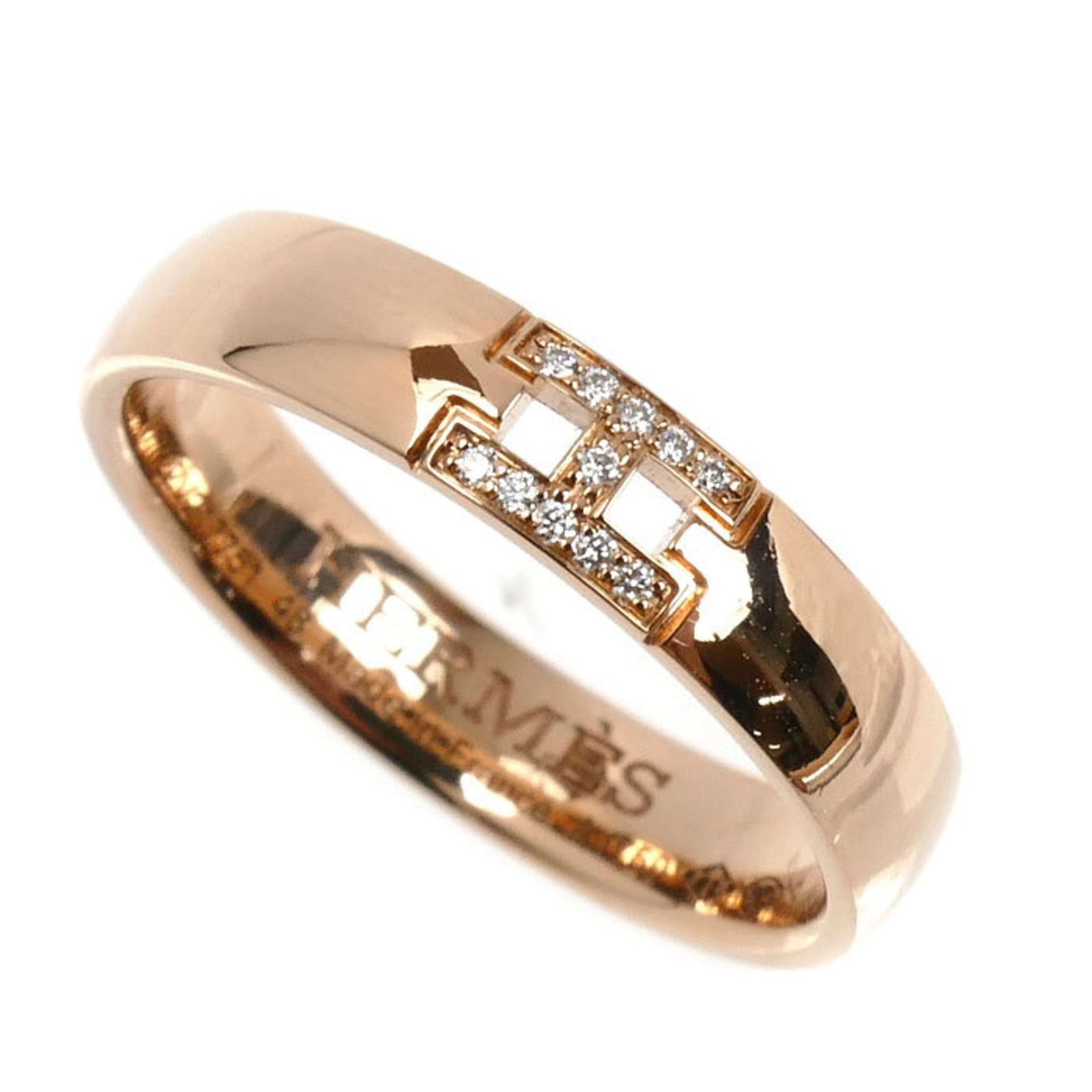 (18K) Hermes Band Ring Pink Gold: (18K) Hermes Band Ring Pink Gold This listing features (18K) Hermes Band Ring Pink Gold. Item specifics are provided below. Item Specifics: Brand: Hermes Type: Band Ring Gender: Women Color: Pink