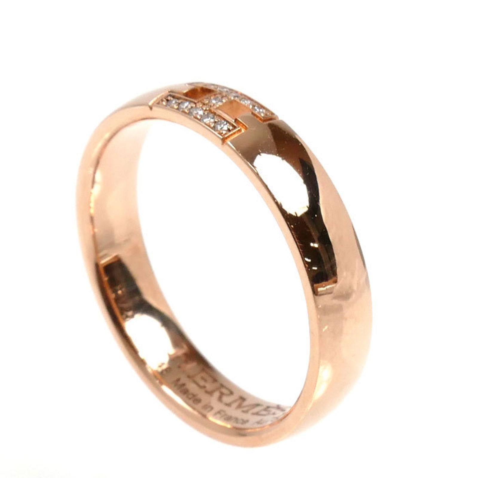 (18K) Hermes Band Ring Pink Gold - 2