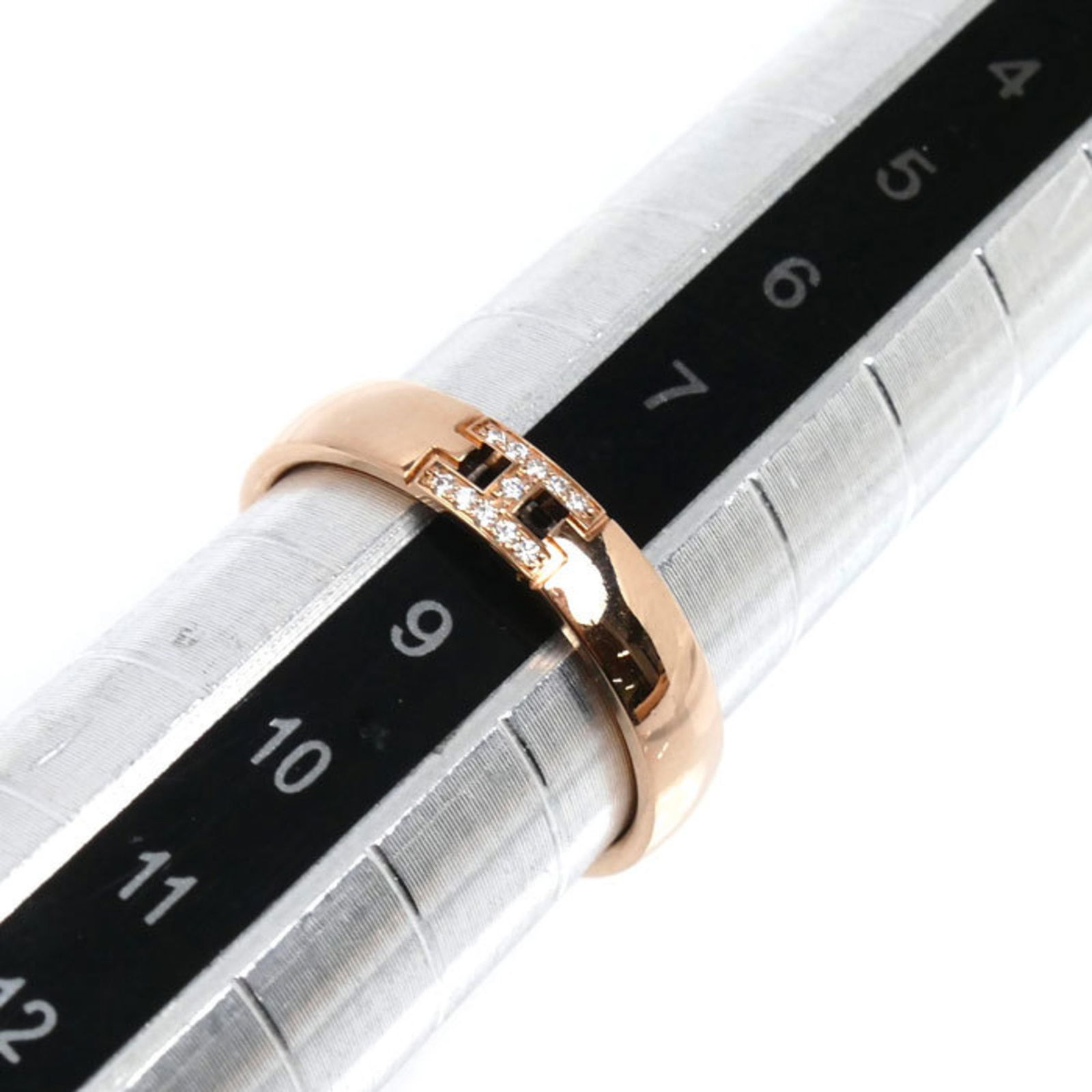 (18K) Hermes Band Ring Pink Gold - 6
