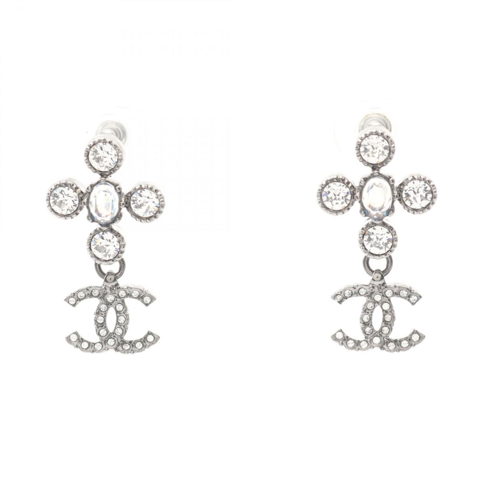 Rhinestone Chanel Stud Earrings: Rhinestone Chanel Stud Earrings This listing features Rhinestone Chanel Stud Earrings. Item specifics are provided below. Item Specifics: Brand: Chanel Type: Stud Earrings Gender: Women Material: Rhin