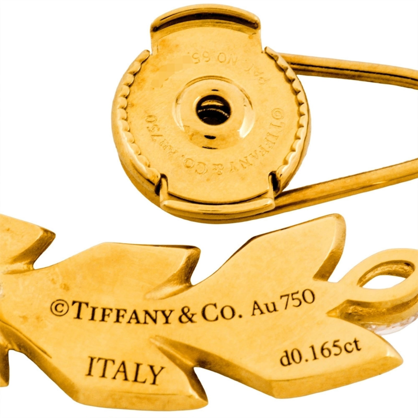 (18K) Tiffany Stud Earrings Yellow Gold - 5