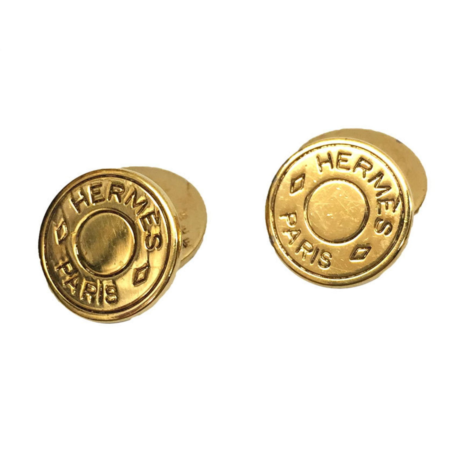 Brass Hermes Cufflinks: Brass Hermes Cufflinks This listing features Brass Hermes Cufflinks. Item specifics are provided below. Item Specifics: Brand: Hermes Type: Cufflinks Gender: Men Material: Brass Color: Gold Condition: