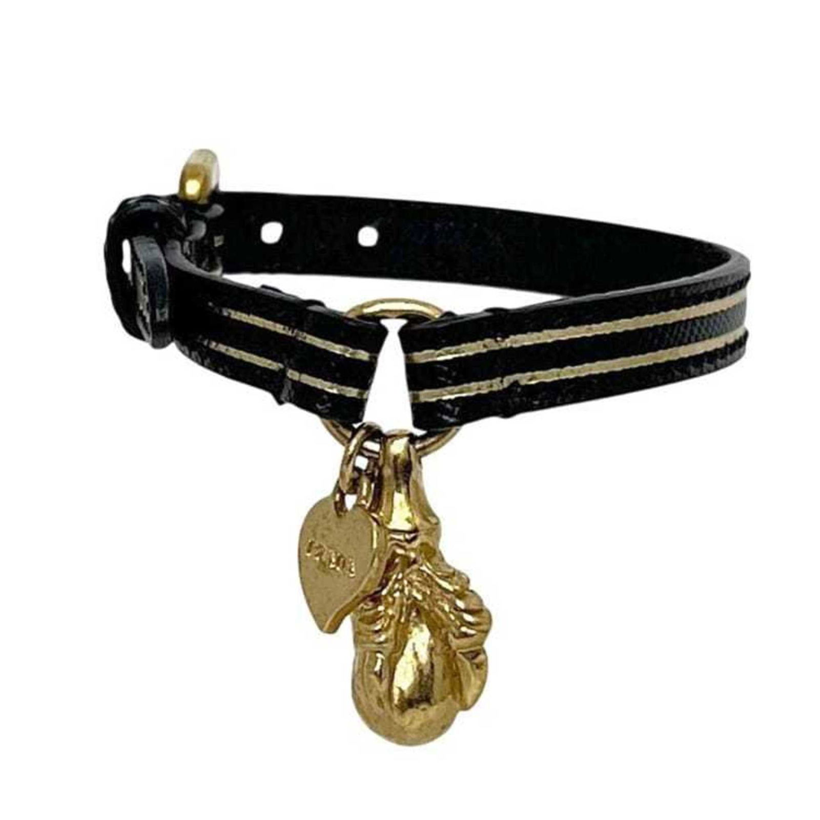 Leather Prada Charm Bracelet