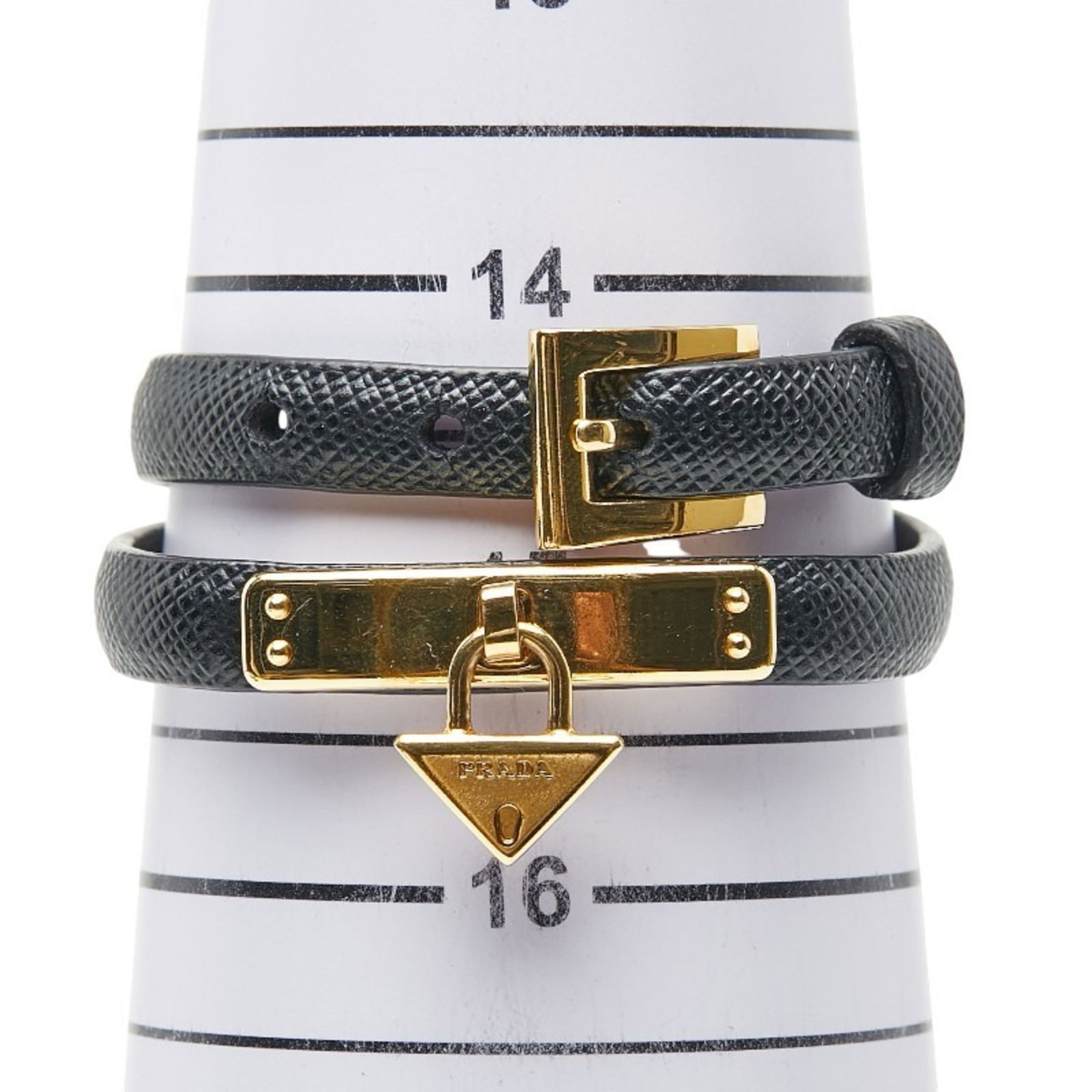Leather Prada Charm Bracelet - 6