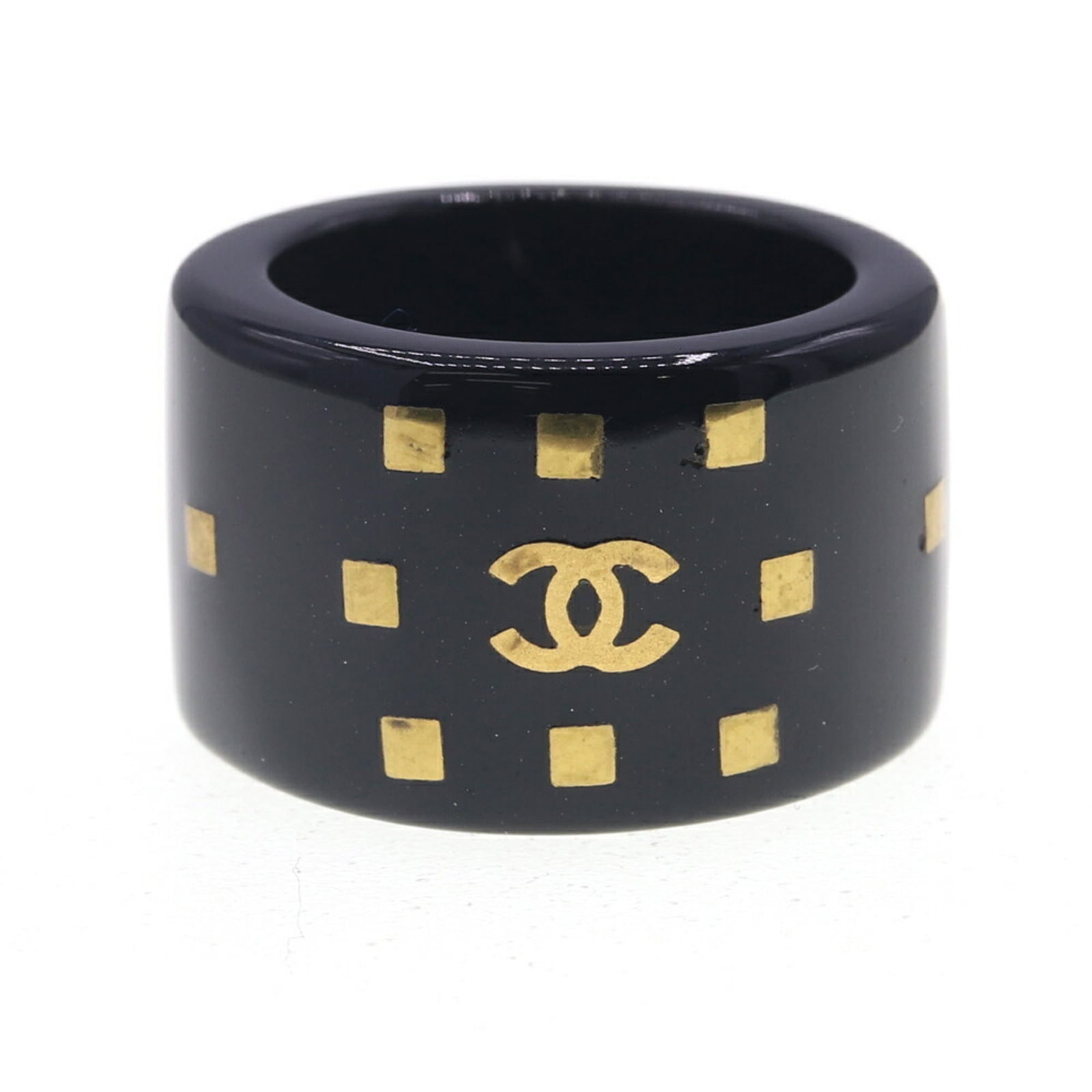 Plastic Chanel Band Ring: Plastic Chanel Band Ring This listing features Plastic Chanel Band Ring. Item specifics are provided below. Item Specifics: Brand: Chanel Type: Band Ring Gender: Women Color: Black Material: Plastic