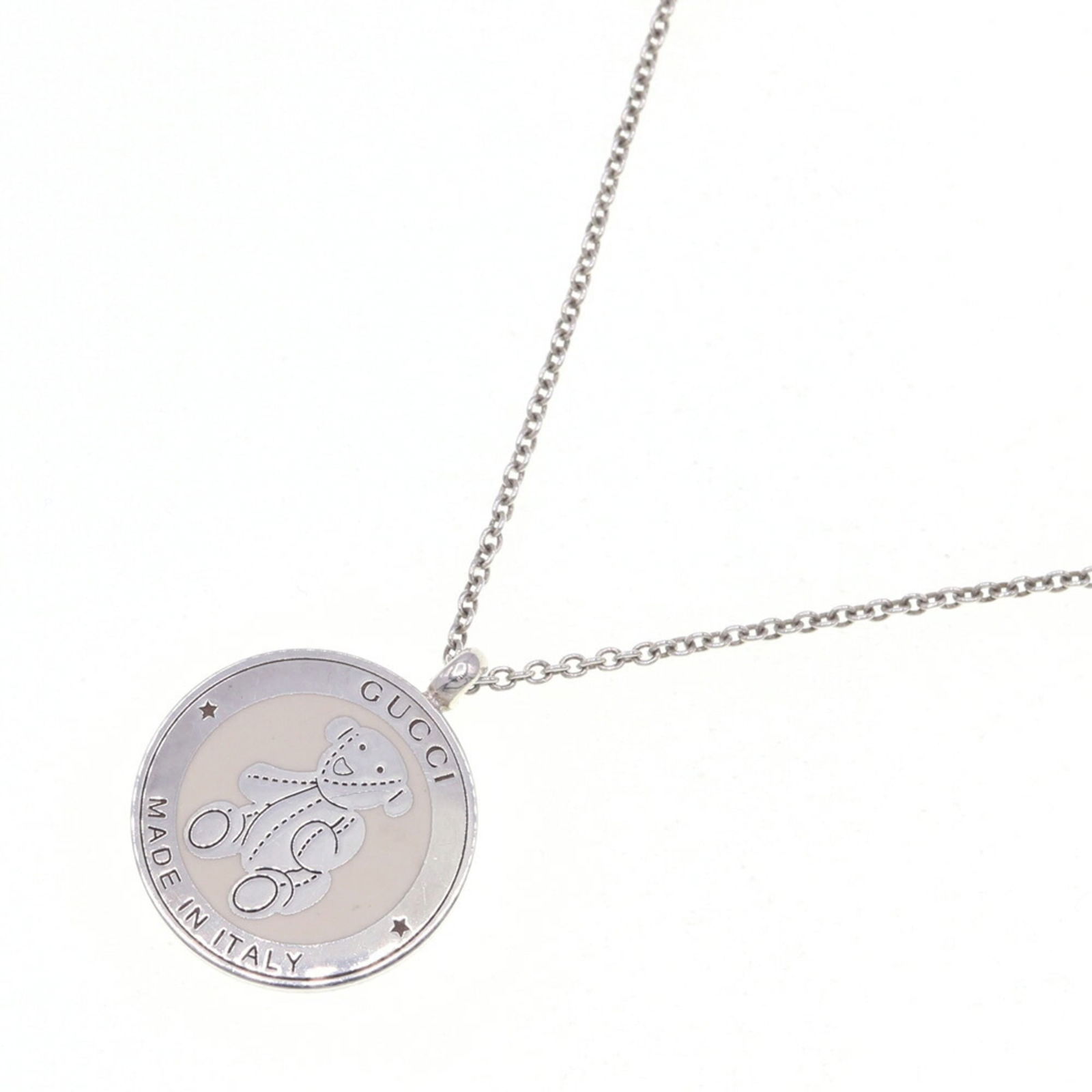 GUCCI Bear Coin Necklace 272887 SV Sterling Silver 925 Pendant Teddy Women's: GUCCI Bear Coin Necklace 272887 SV Sterling Silver 925 Pendant Teddy Women's This listing features GUCCI Bear Coin Necklace 272887 SV Sterling Silver 925 Pendant Teddy Women's. Item specifics are