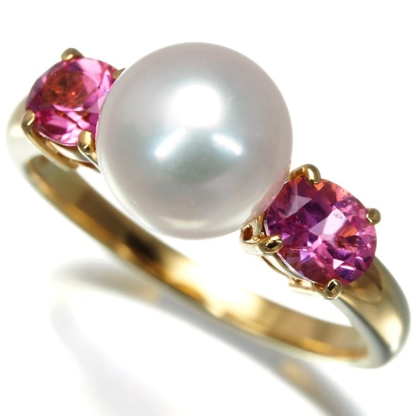 Yg Tasaki Ring Akoya Pearl 8.2Mm Pink Tourmaline Us6-6.25 18K: Yg Tasaki Ring Akoya Pearl 8.2Mm Pink Tourmaline Us6-6.25 18K This listing features Yg Tasaki Ring Akoya Pearl 8.2Mm Pink Tourmaline Us6-6.25 18K. Item specifics are provided below. Item Specifics: