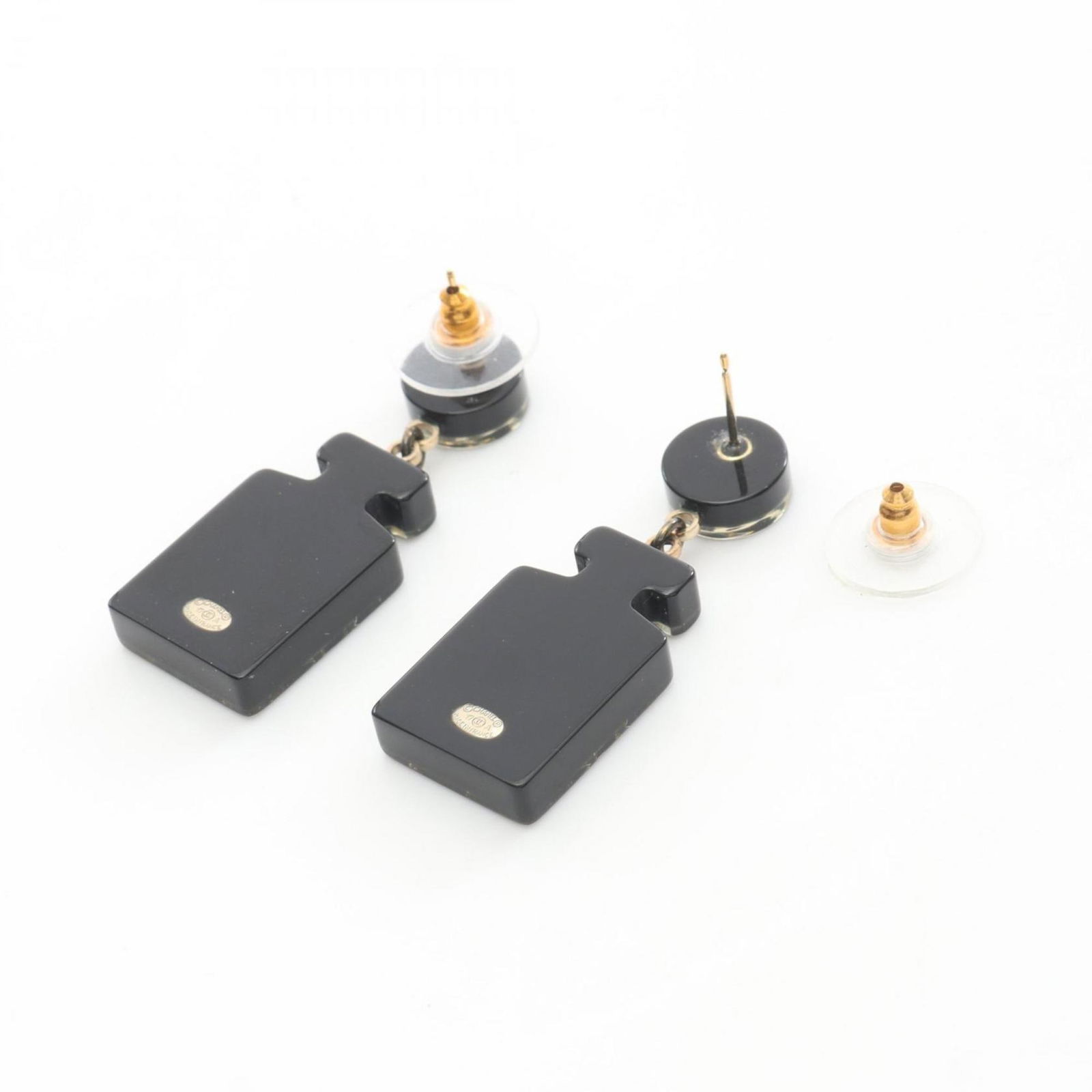 Plastic Chanel Stud Earrings - 2