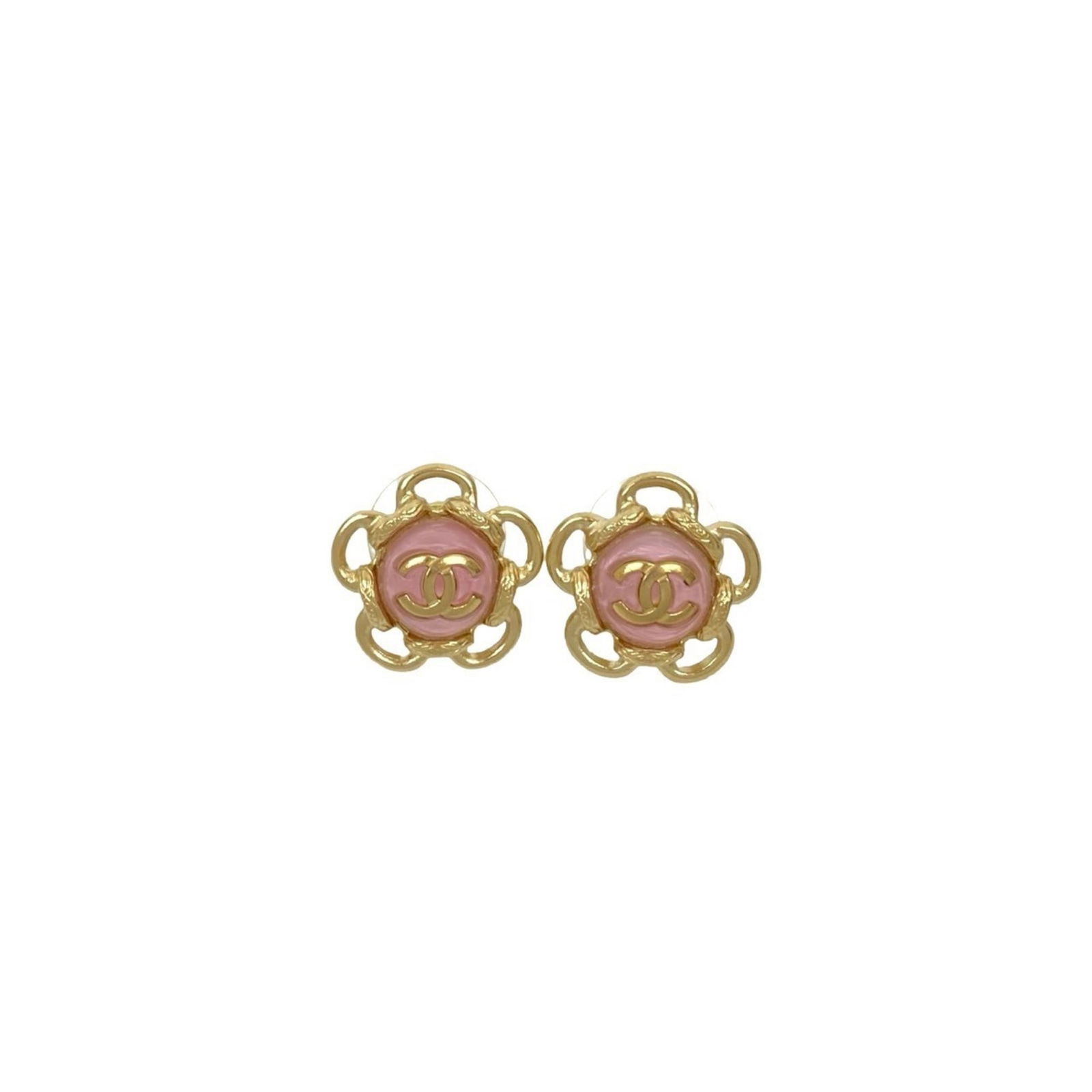 Plating Chanel Stud Earrings Gold - 4