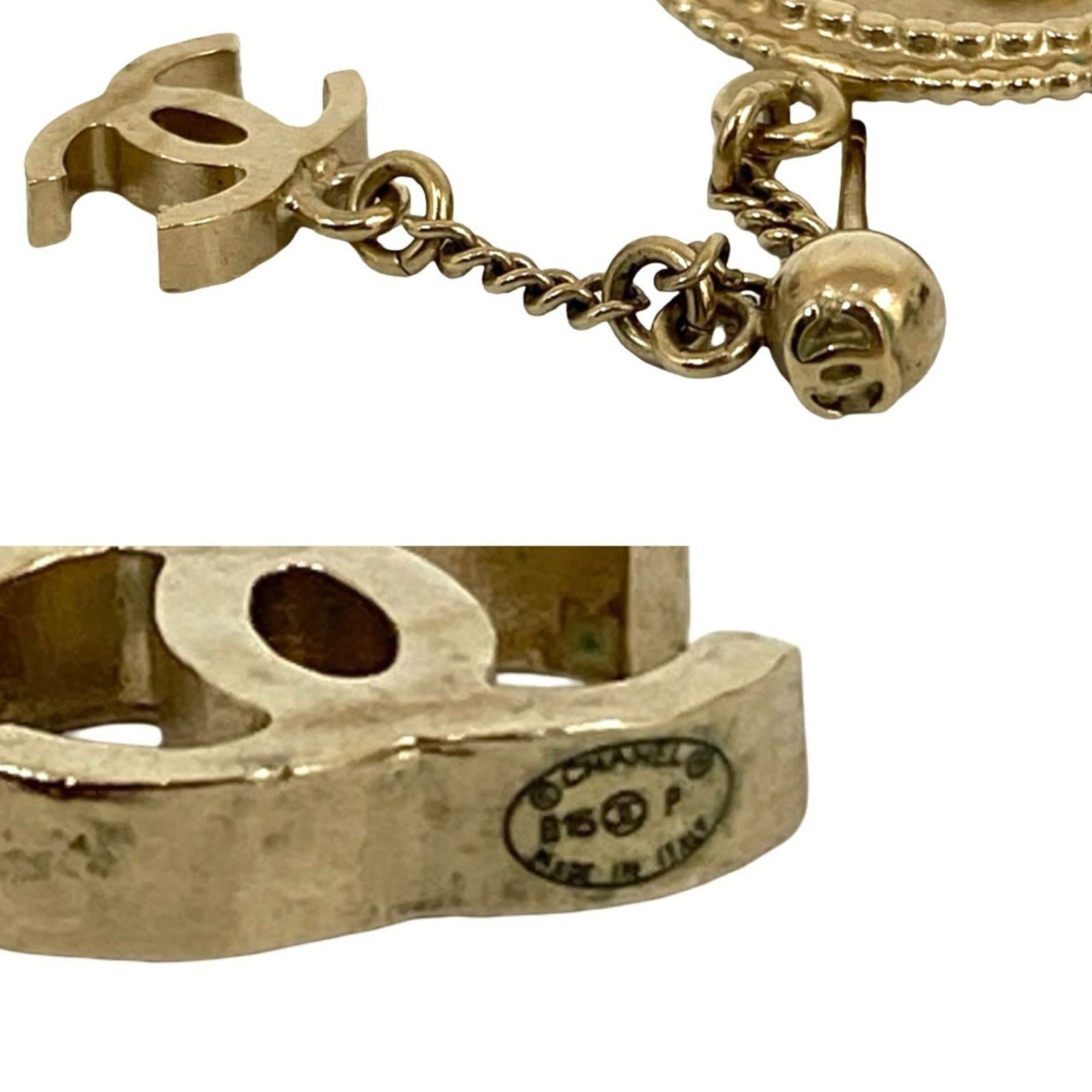 Plating Chanel Stud Earrings Gold - 2