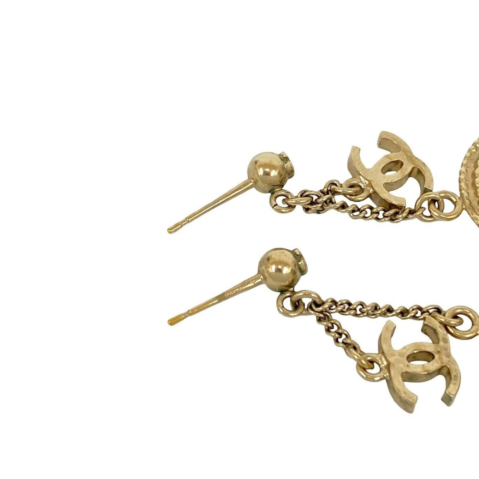 Plating Chanel Stud Earrings Gold - 3